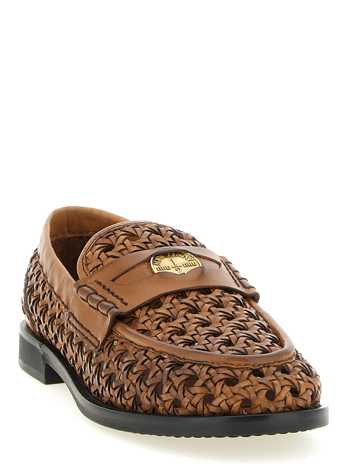 Miu Miu Brown Calfskin Slip-On Women's Loafers