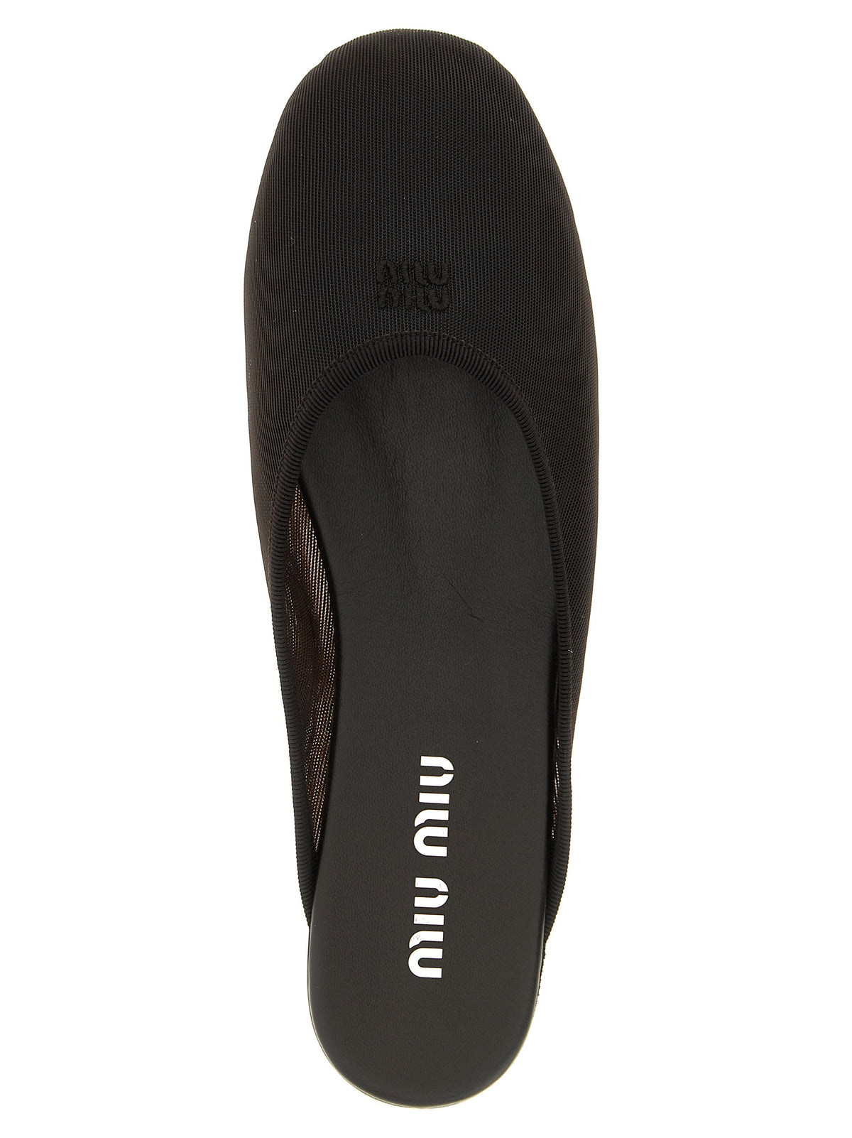 Miu Miu Black Recycled Polyester Women's Flats