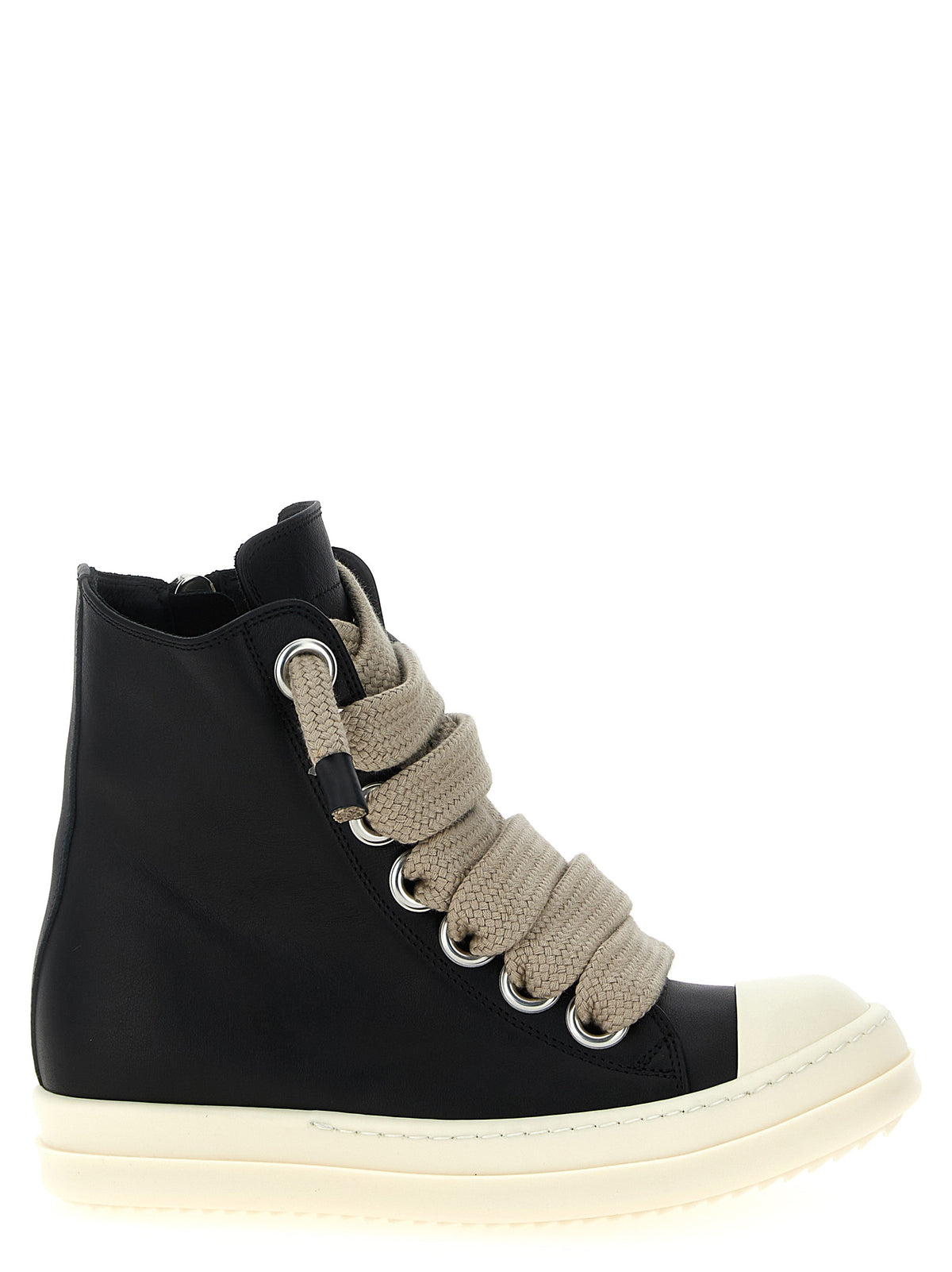 Rick Owens Bicolor Calfskin High Top Women's Sneakers