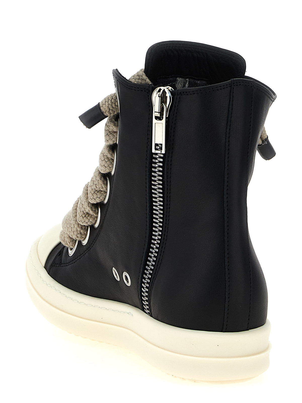 Rick Owens Bicolor Calfskin High Top Women's Sneakers