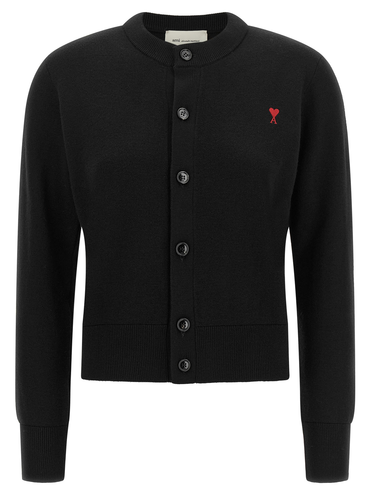 Ami Paris Black Wool Women's Cardigan