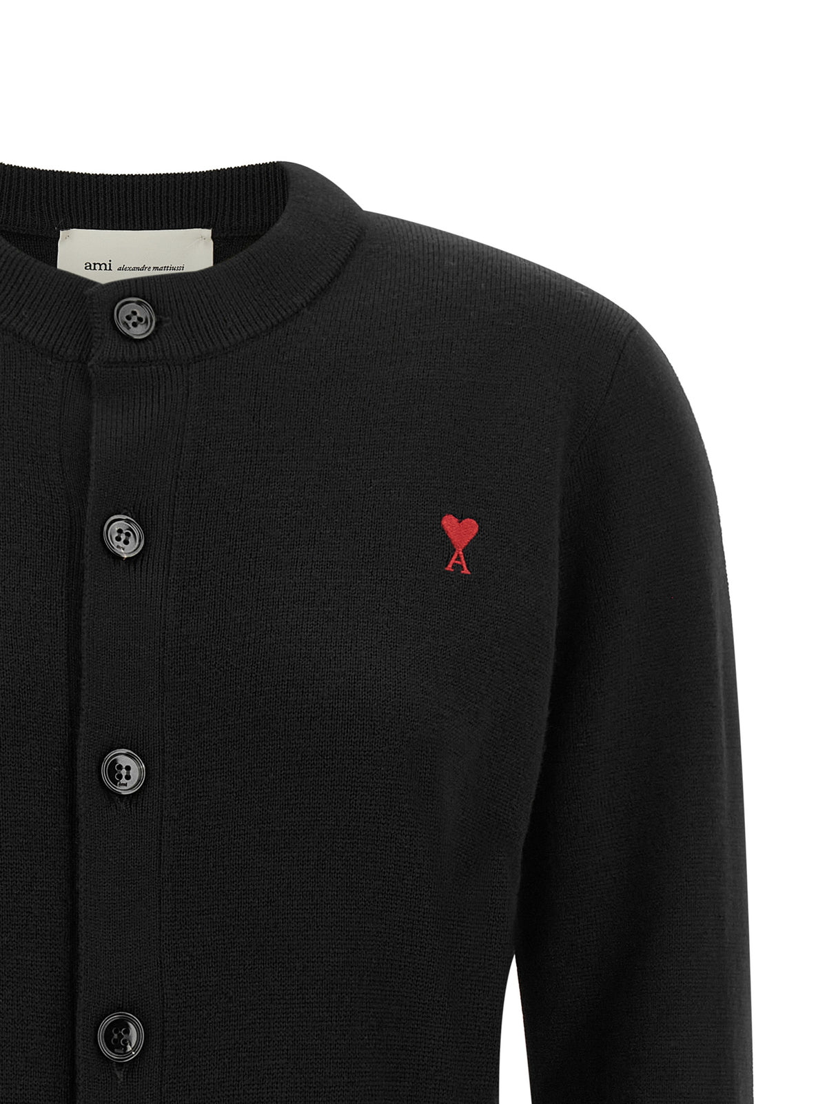 Ami Paris Black Wool Women's Cardigan
