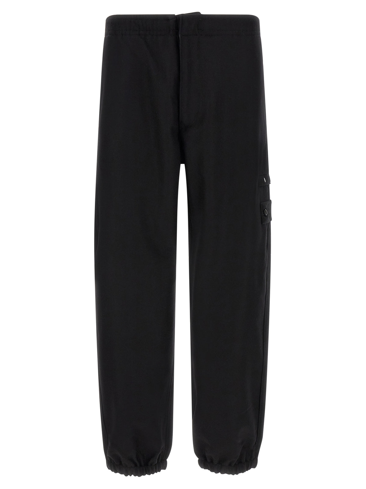 Stone Island Black Virgin Wool Cargo Men's Pants