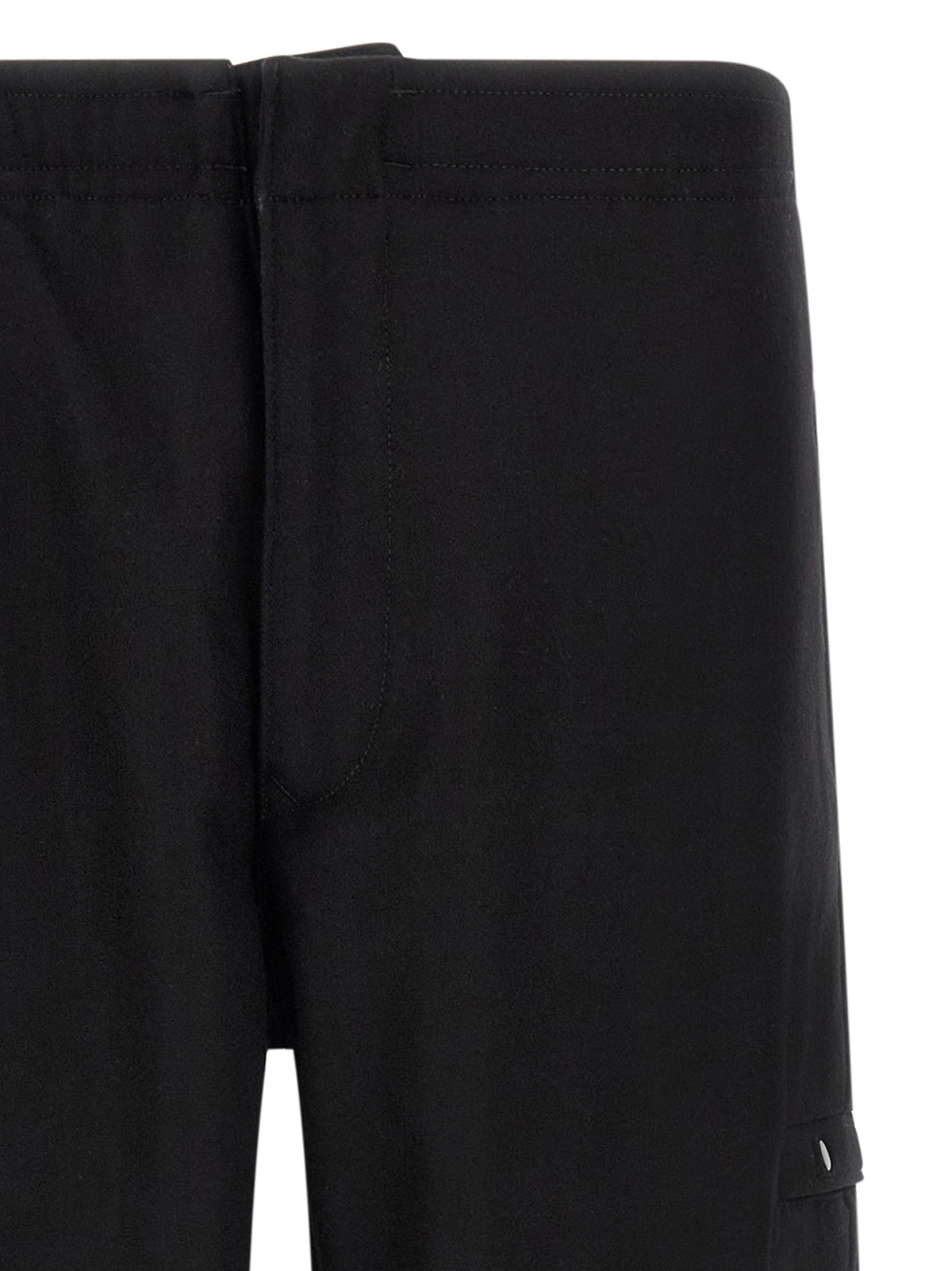 Stone Island Black Virgin Wool Cargo Men's Pants