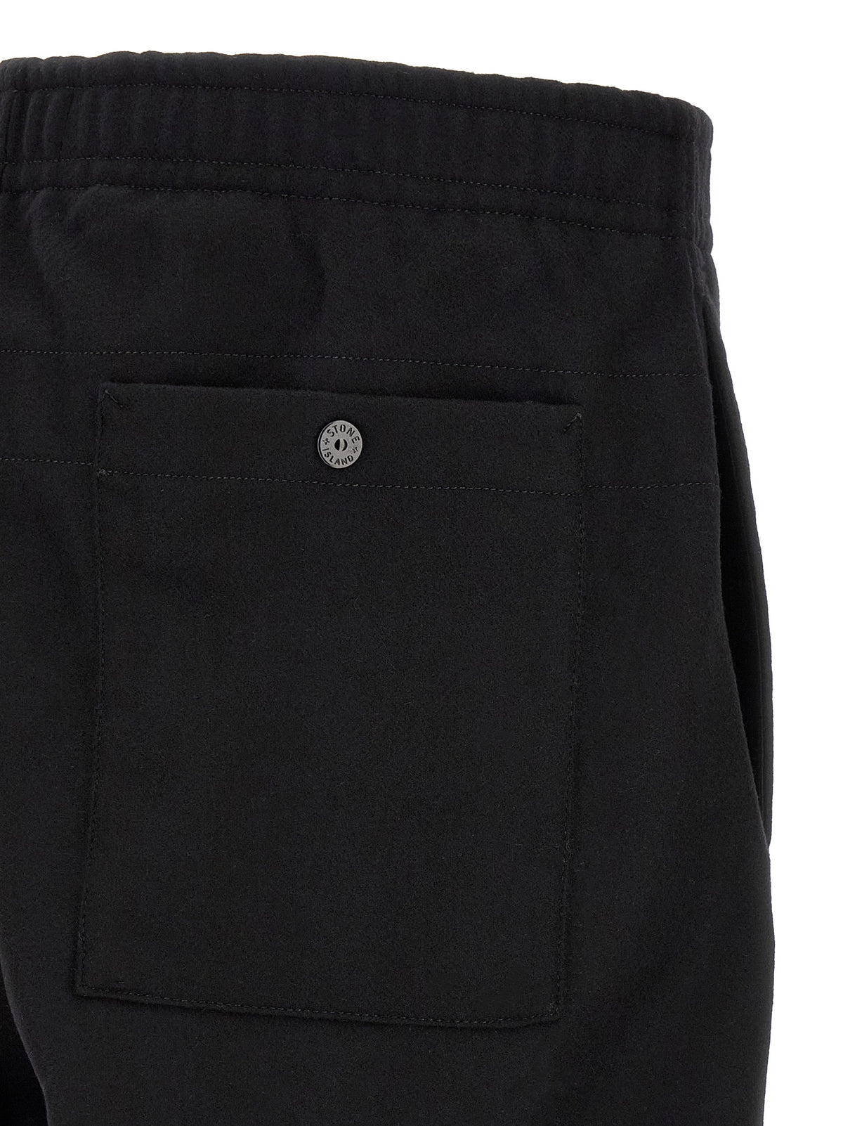 Stone Island Black Virgin Wool Cargo Men's Pants