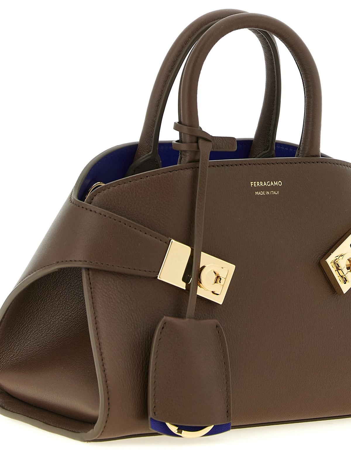Ferragamo Brown Calfskin Women's Handbag