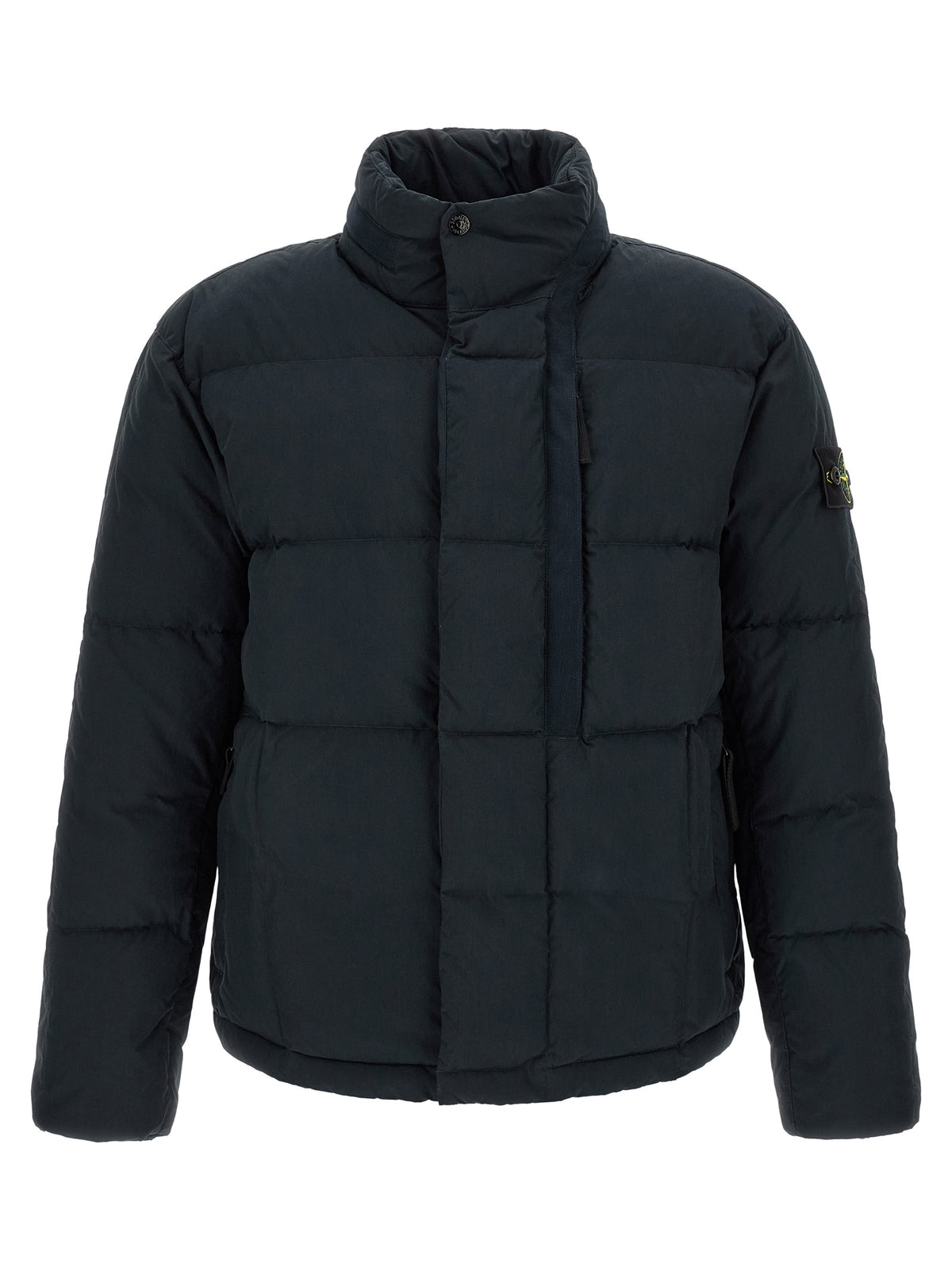 Stone Island Blue Cotton Full-Length Men's Jacket