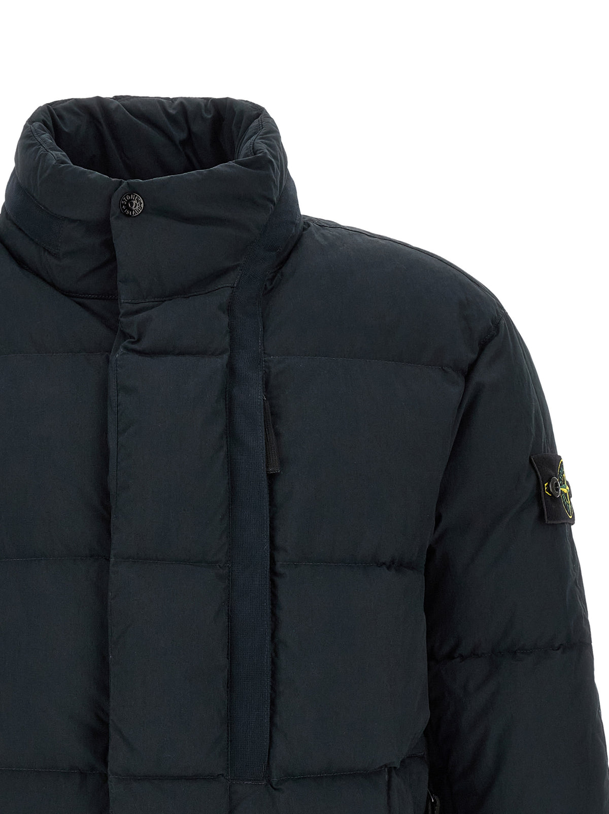 Stone Island Blue Cotton Full-Length Men's Jacket
