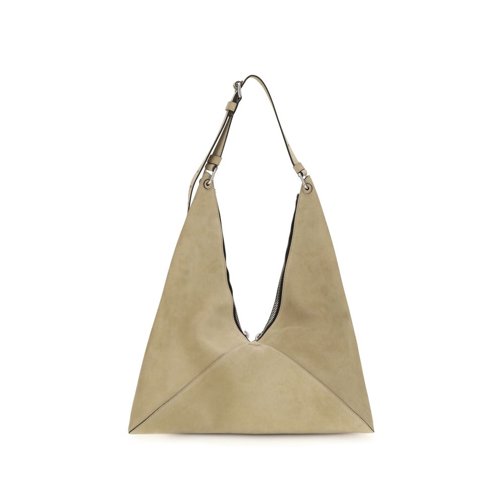 Moschino Beige Suede Leather Shoulder Women's Bag