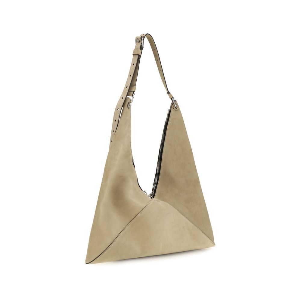 Moschino Beige Suede Leather Shoulder Women's Bag