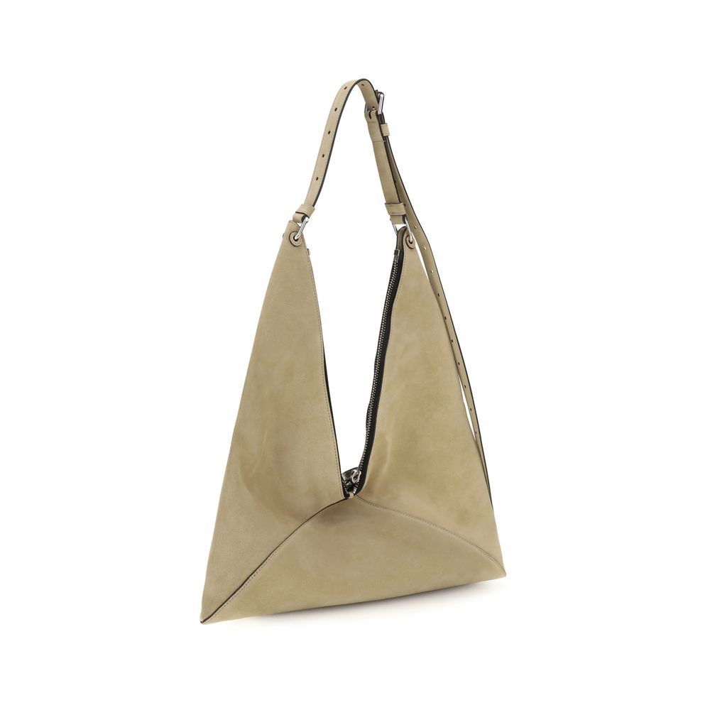 Moschino Beige Suede Leather Shoulder Women's Bag