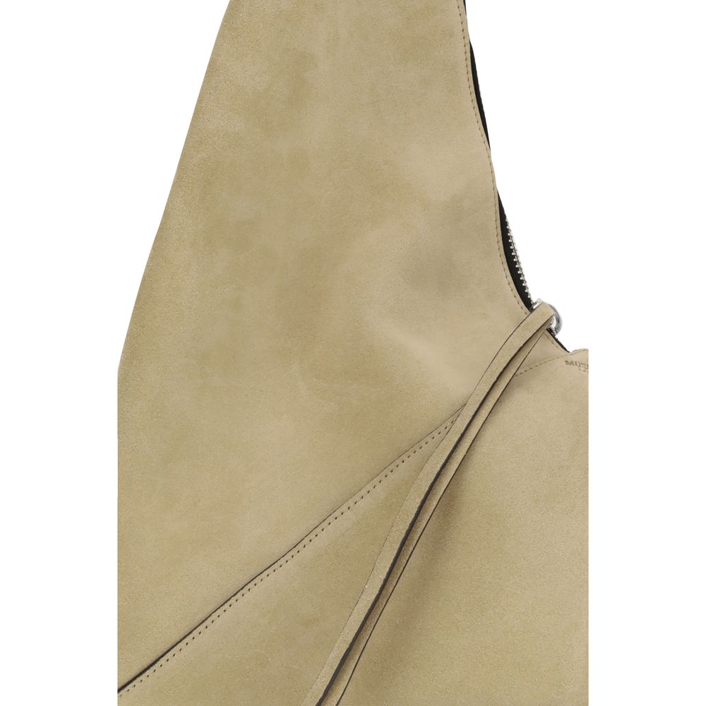 Moschino Beige Suede Leather Shoulder Women's Bag