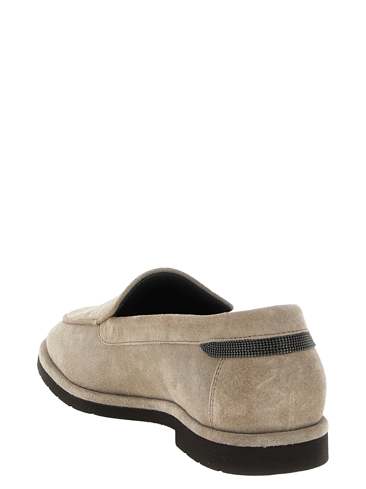 Brunello Cucinelli Beige Calfskin Slip-On Women's Loafers