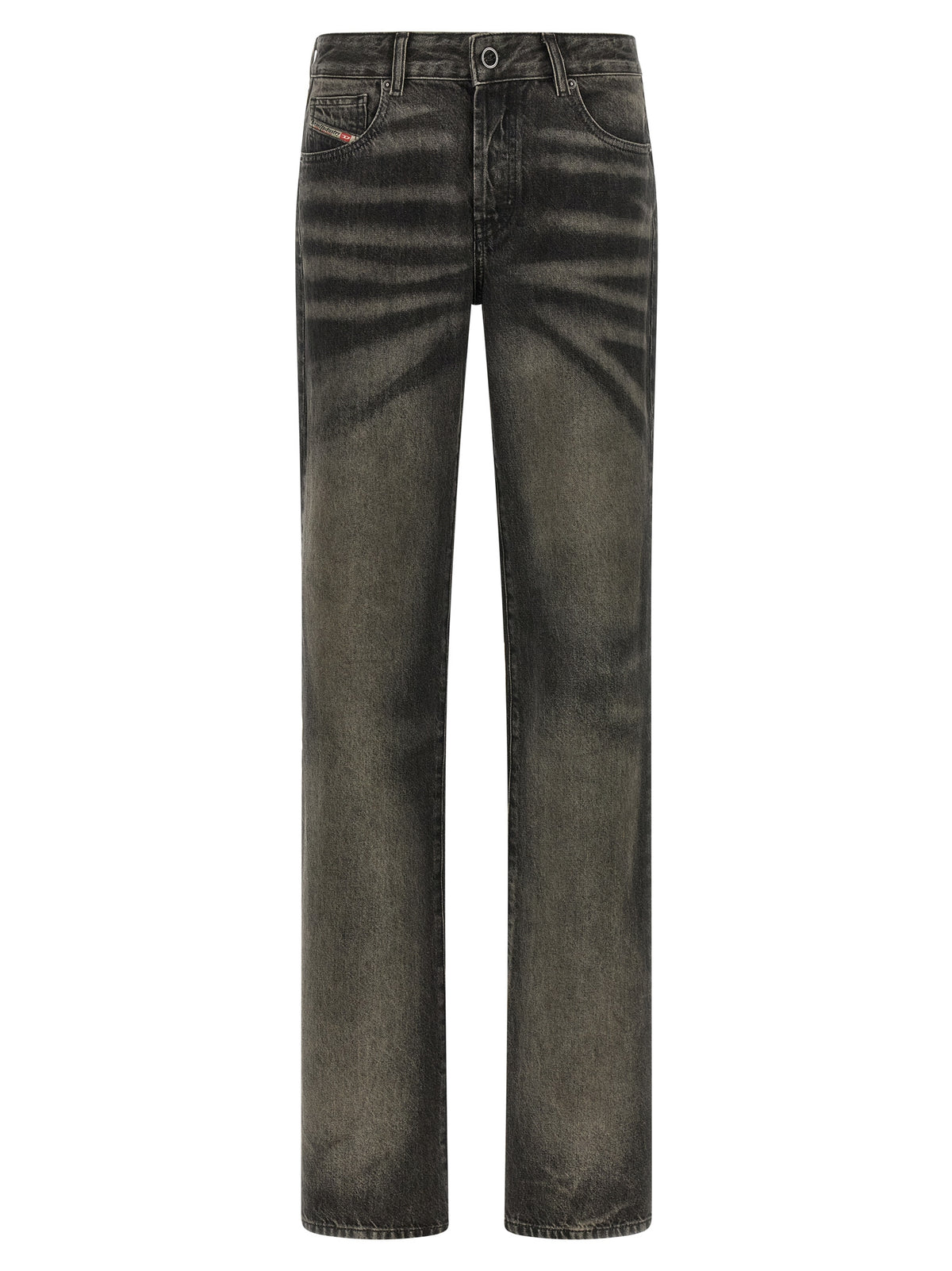 Diesel Black Cotton Straight-Leg Women's Jeans