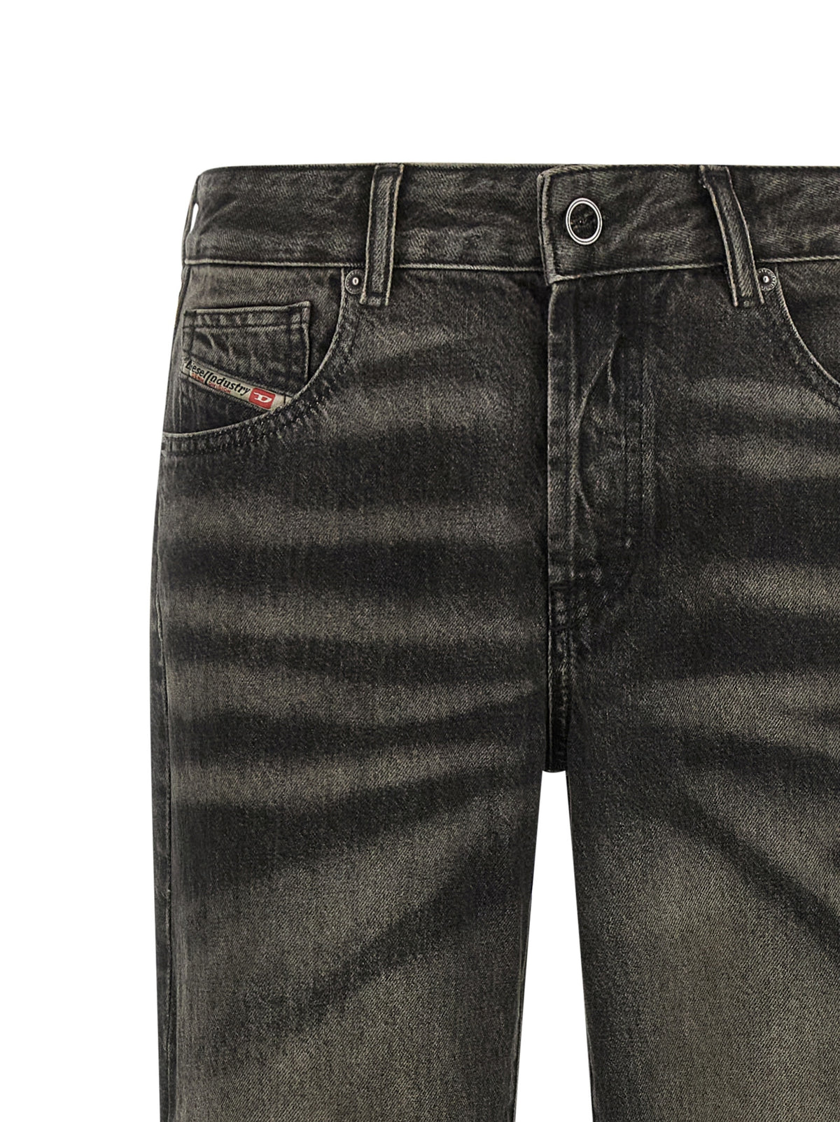 Diesel Black Cotton Straight-Leg Women's Jeans