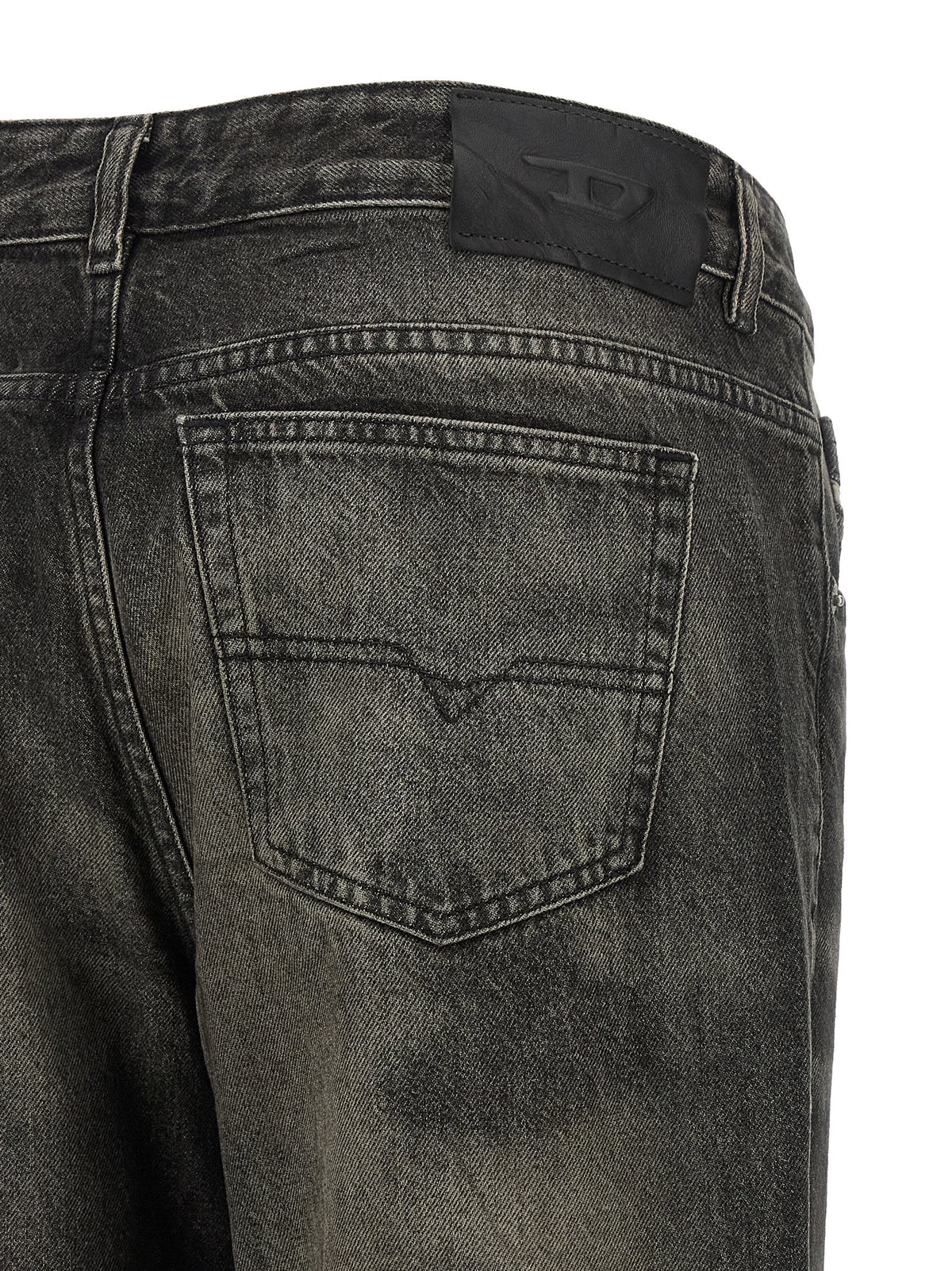Diesel Black Cotton Straight-Leg Women's Jeans