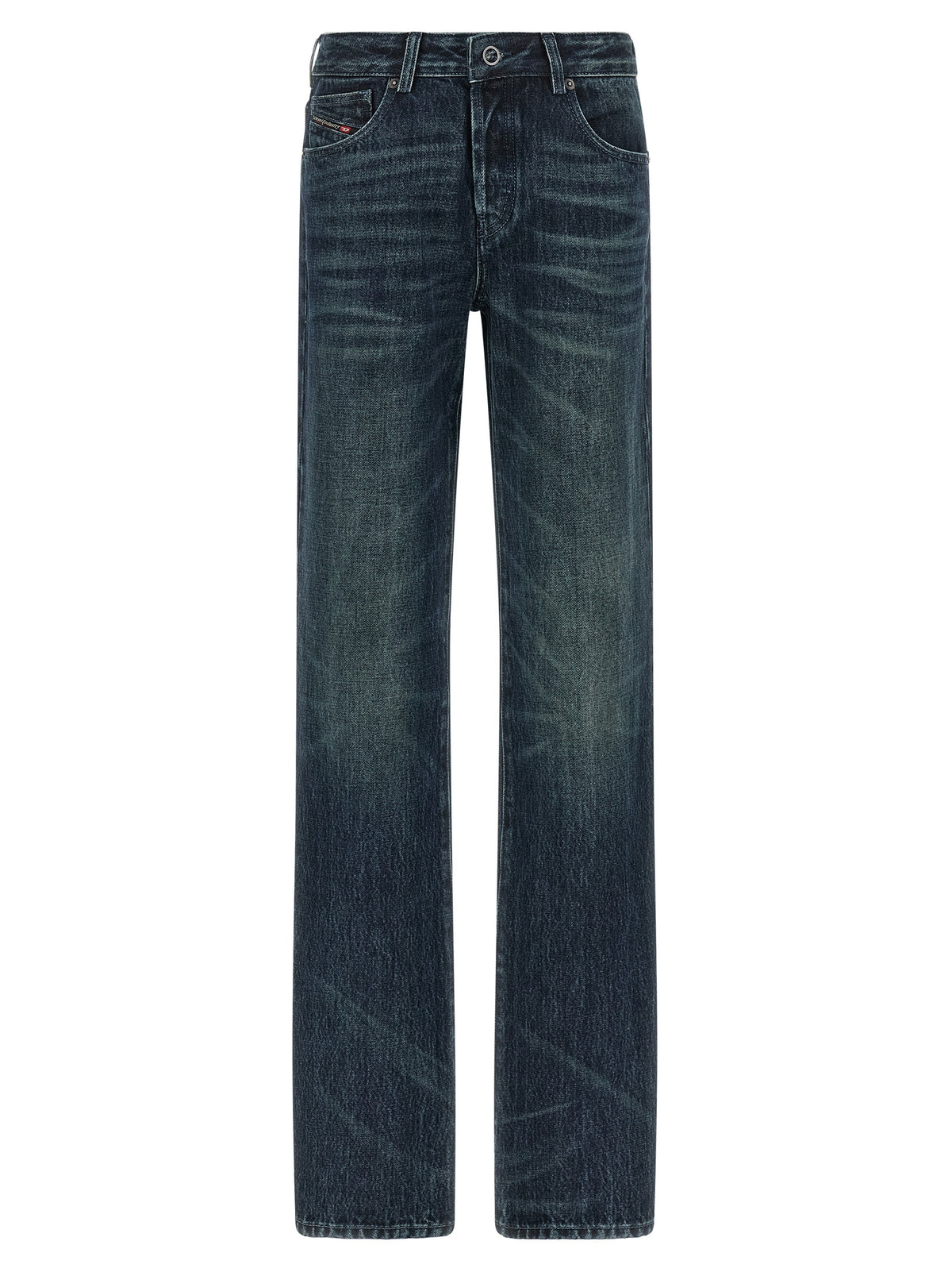 Diesel Blue Cotton Straight-Leg Women's Jeans