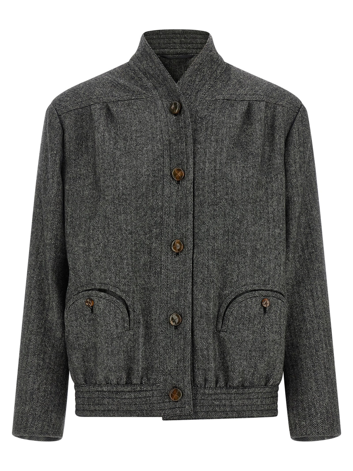 Blazé Milano Gray Virgin Wool Full-Length Women's Jacket