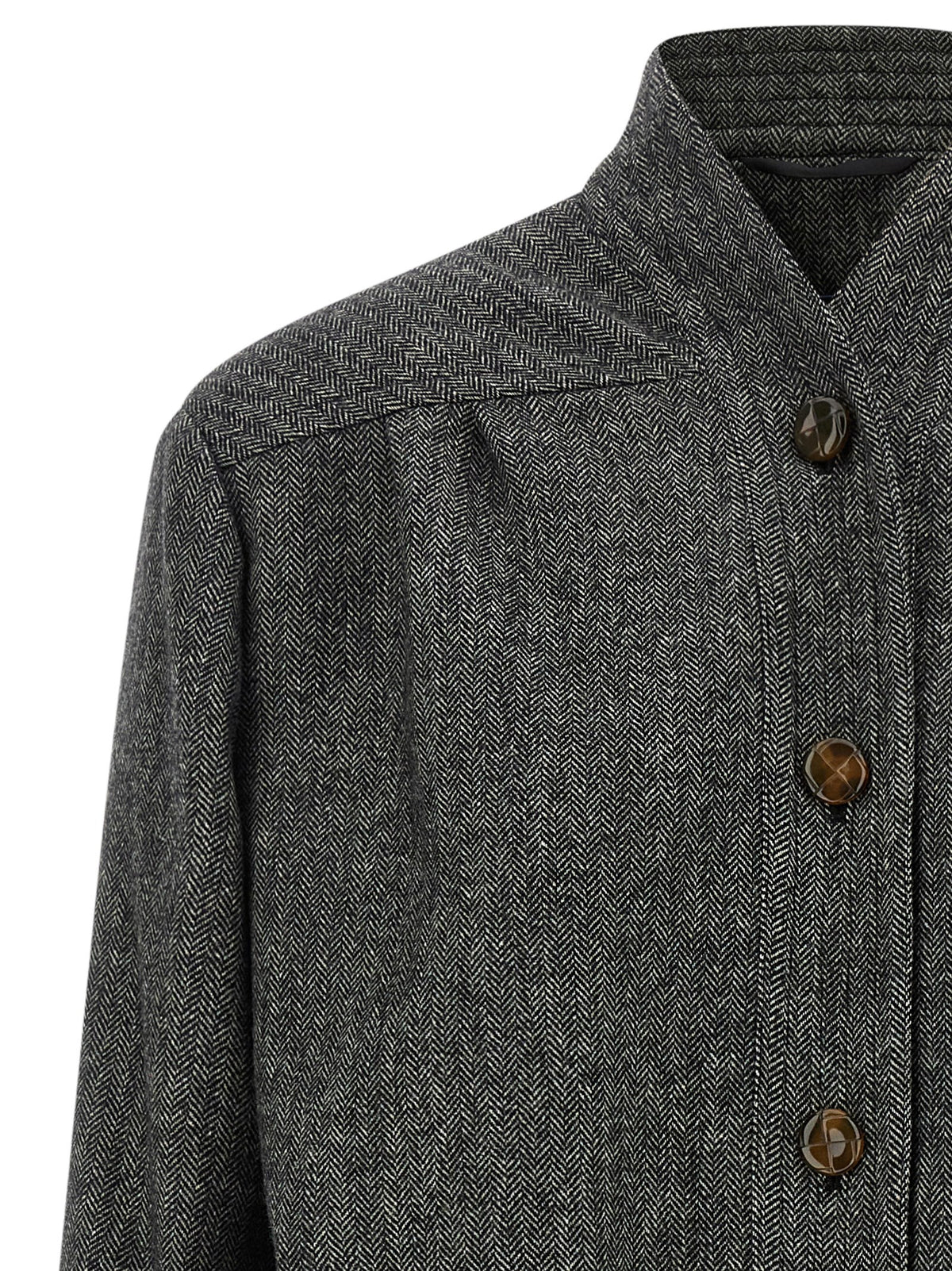 Blazé Milano Gray Virgin Wool Full-Length Women's Jacket
