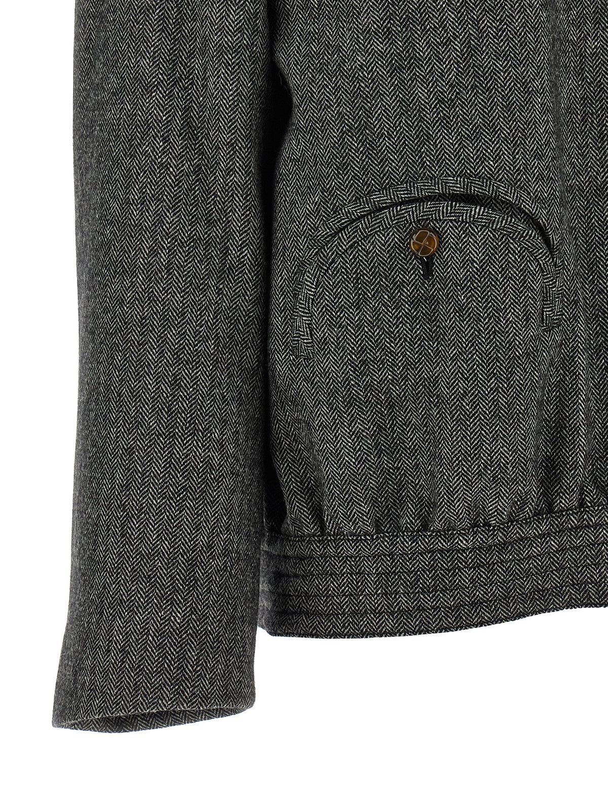 Blazé Milano Gray Virgin Wool Full-Length Women's Jacket