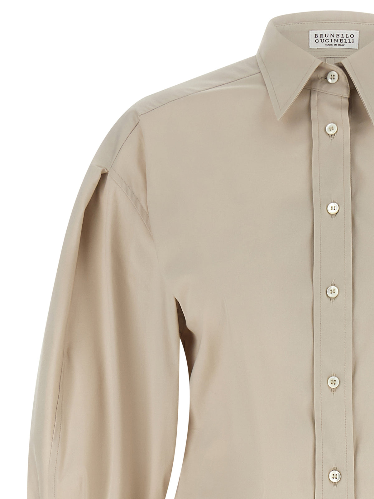Brunello Cucinelli Beige Cotton Women's Blouse
