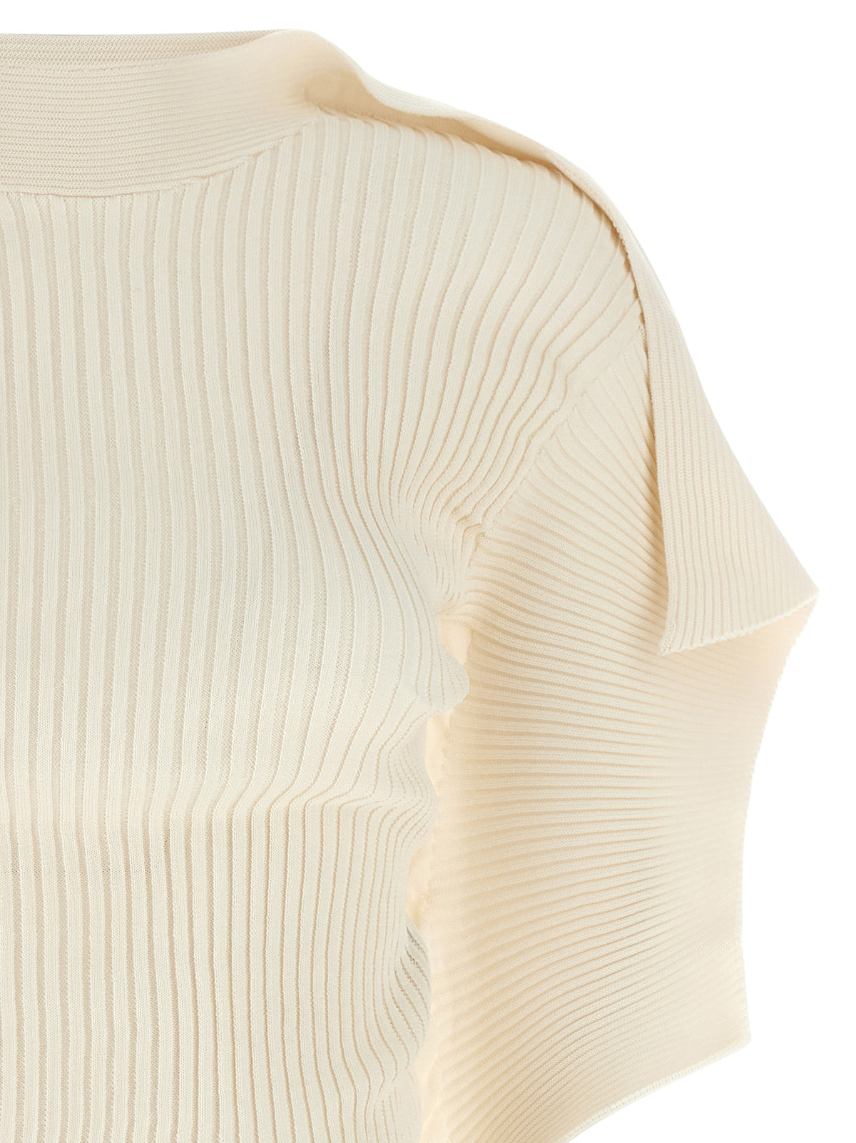 Issey Miyake White Polyester Shortsleeve Women's Shirt