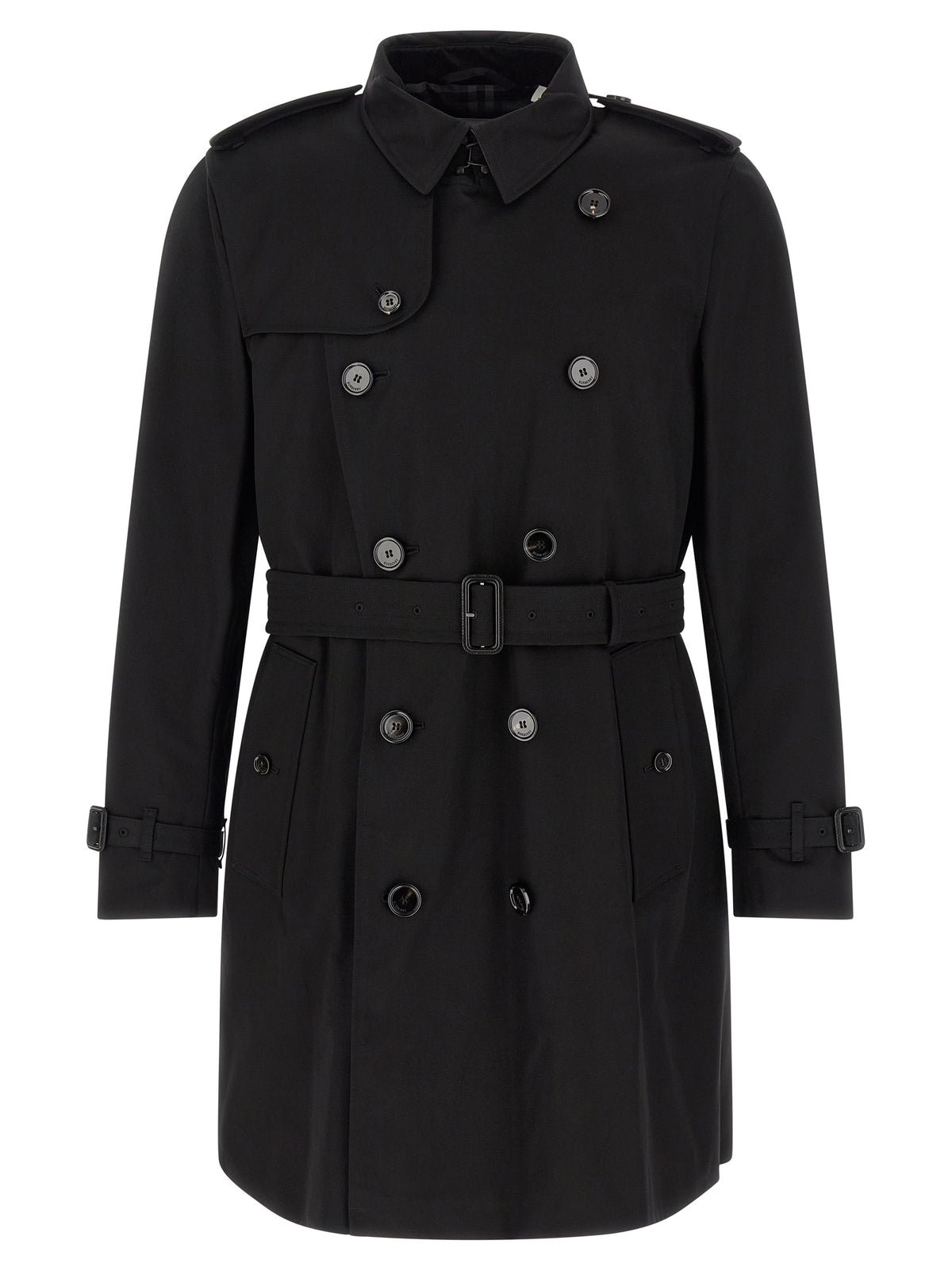 Burberry Black Cotton Men's Coat