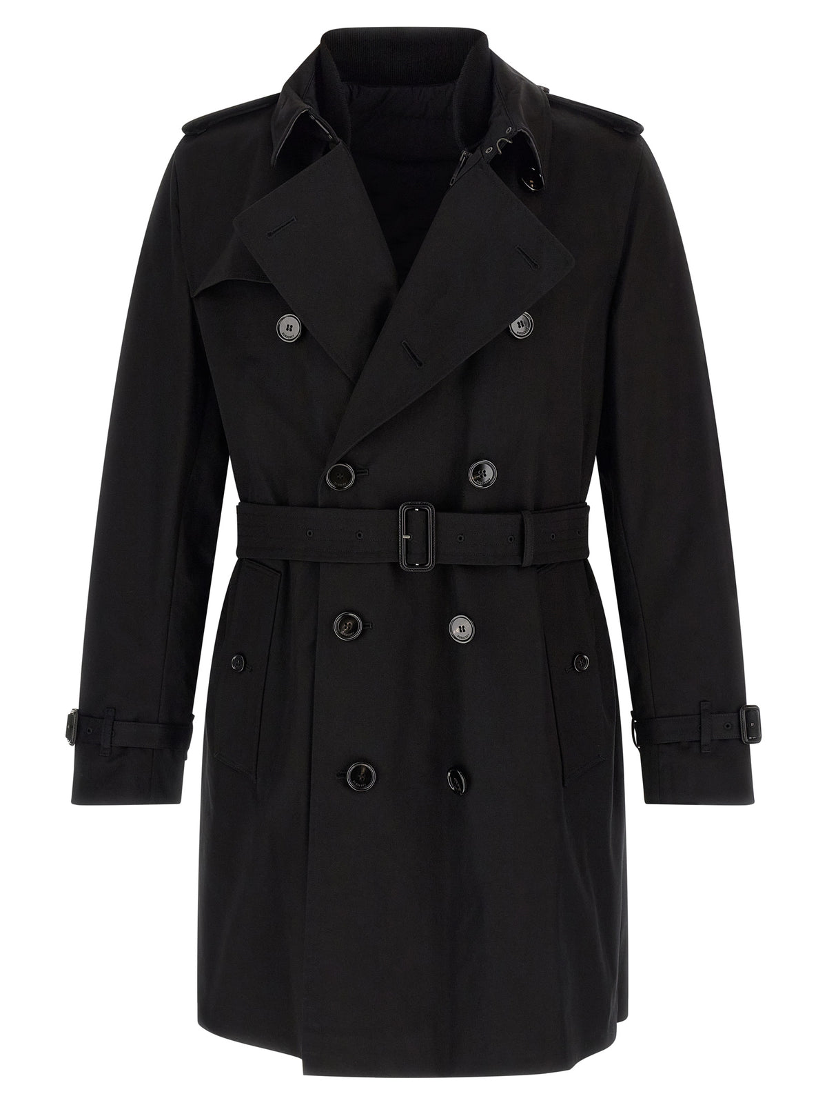 Burberry Black Cotton Men's Coat