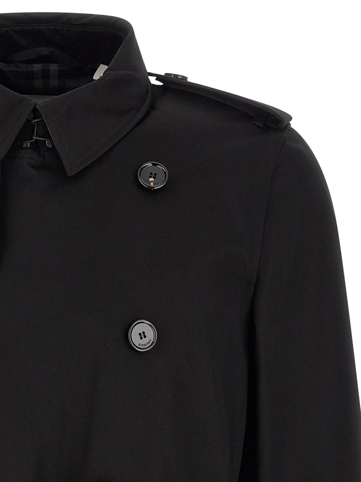 Burberry Black Cotton Men's Coat
