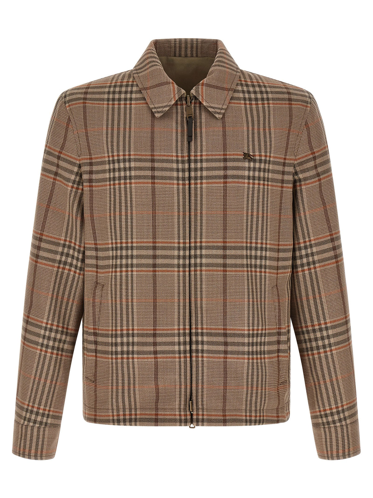 Burberry Beige Wool Full-Length Men's Jacket