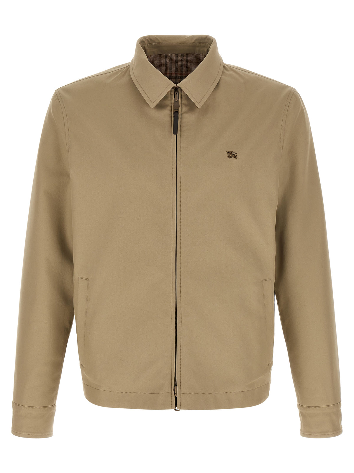 Burberry Beige Wool Full-Length Men's Jacket