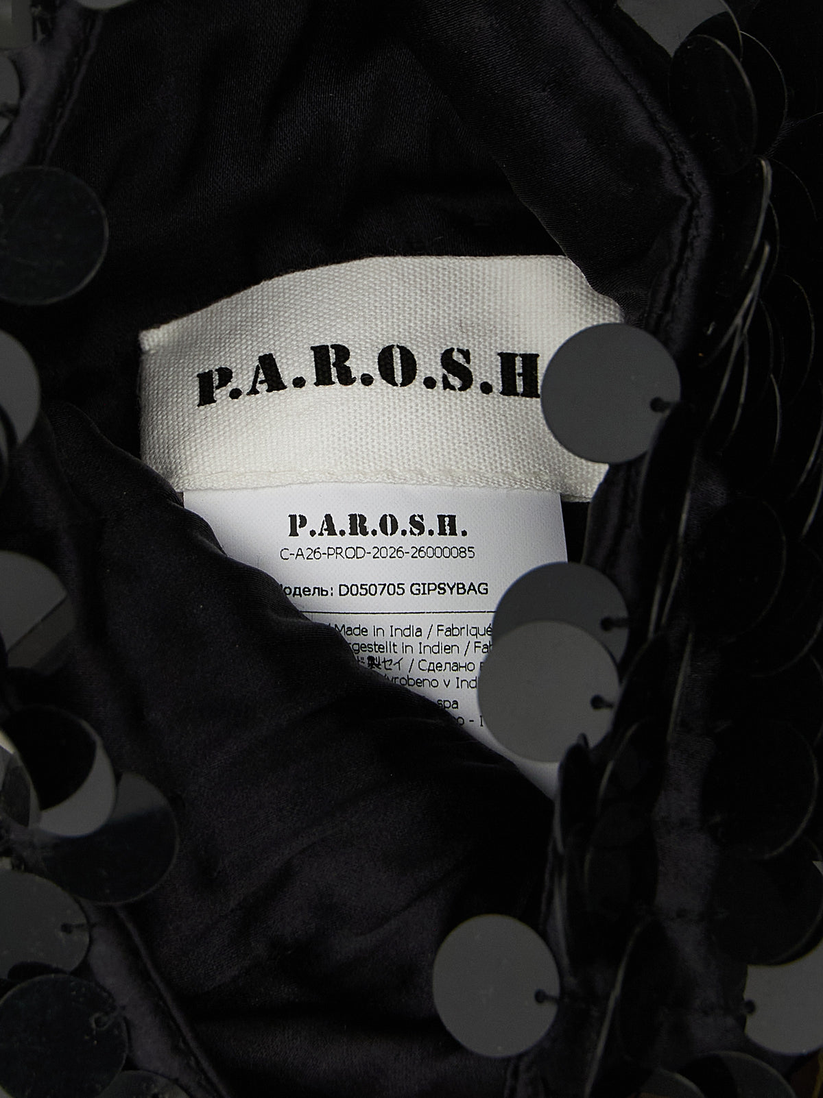 P.A.R.O.S.H. Black Polyamide Shoulder Women's Bag