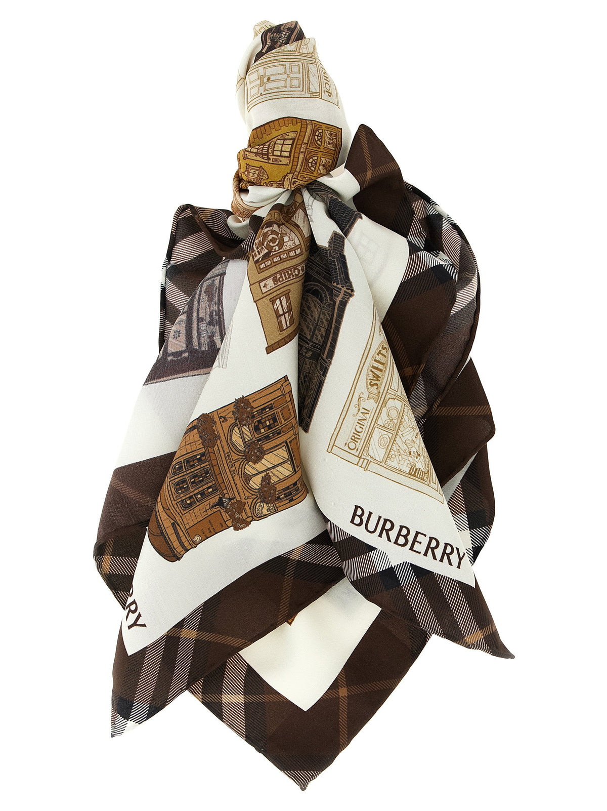 Burberry Multicolor Satin Women's Scarf