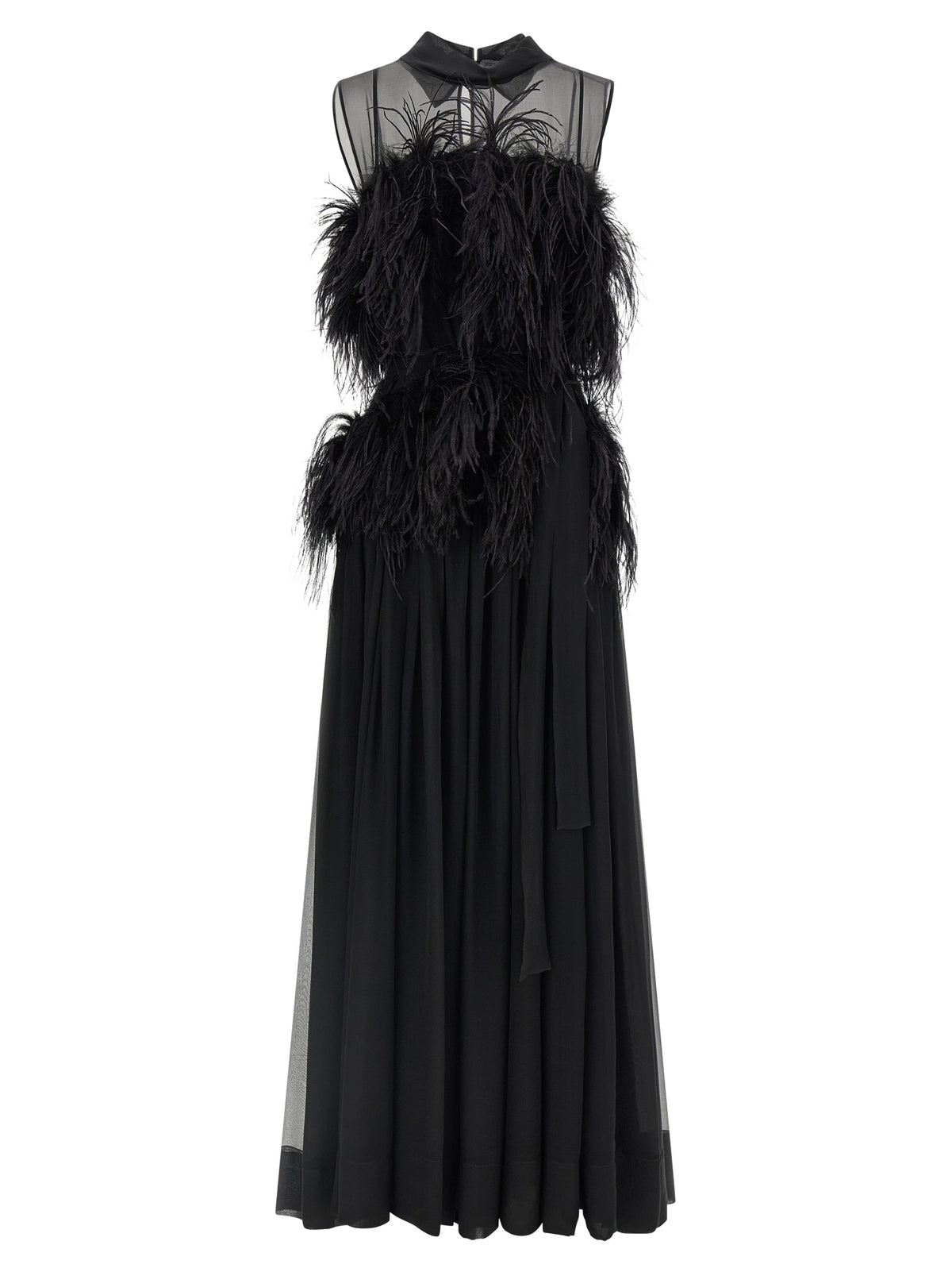 Alberta Ferretti Black Silk Long Women's Dress