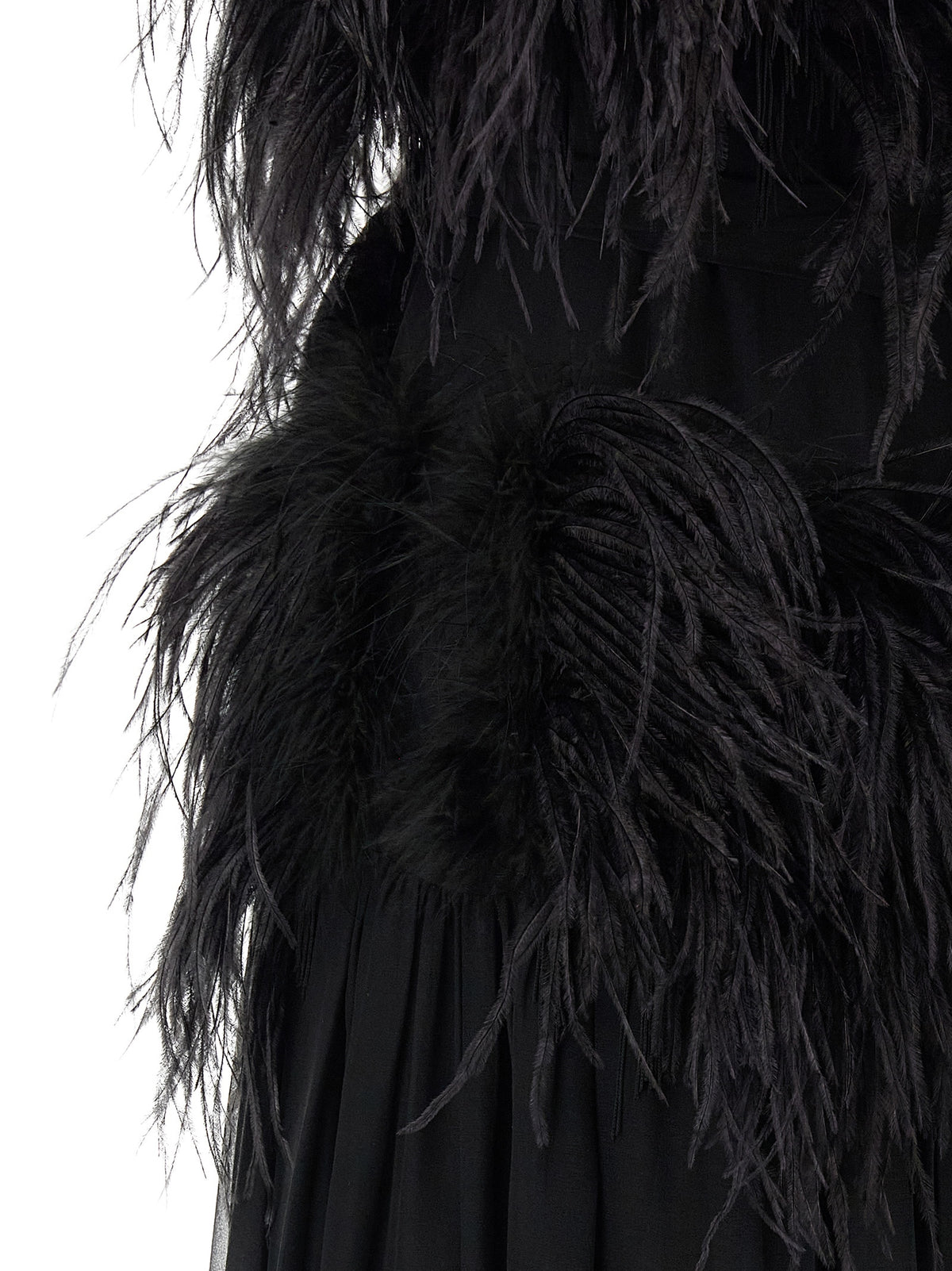 Alberta Ferretti Black Silk Long Women's Dress