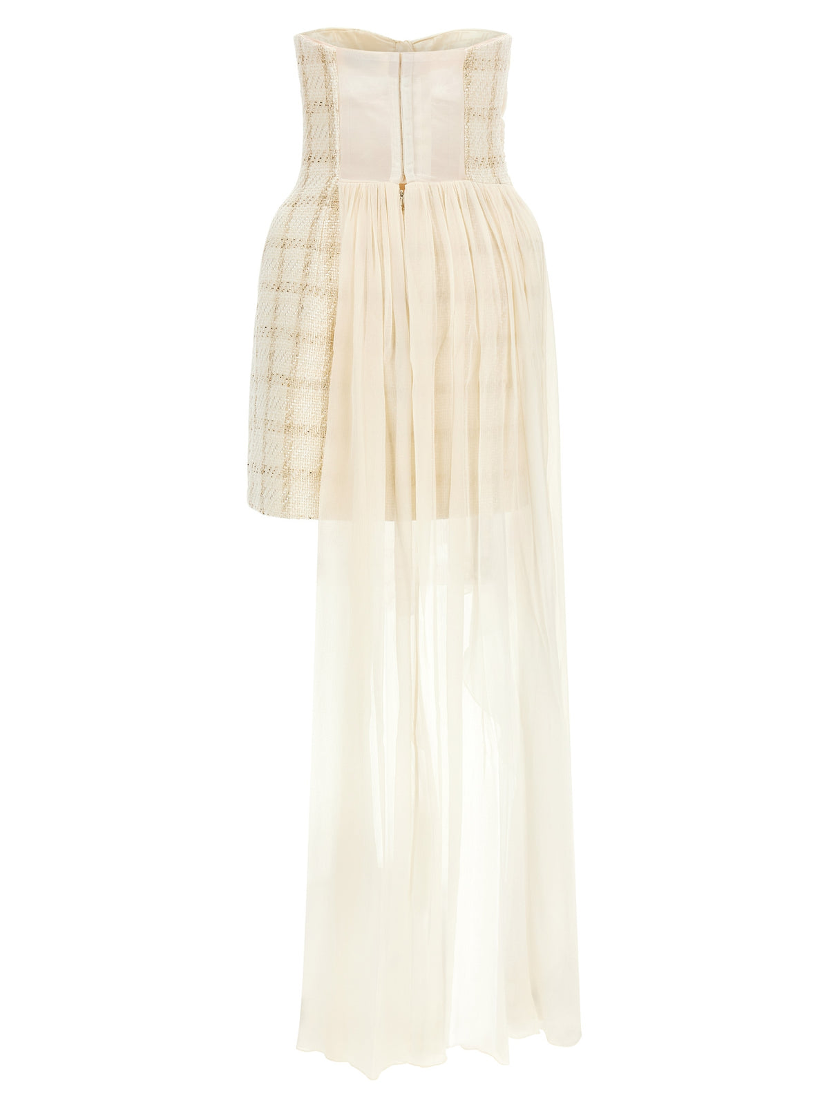 Elisabetta Franchi White Virgin Wool Short Women's Dress