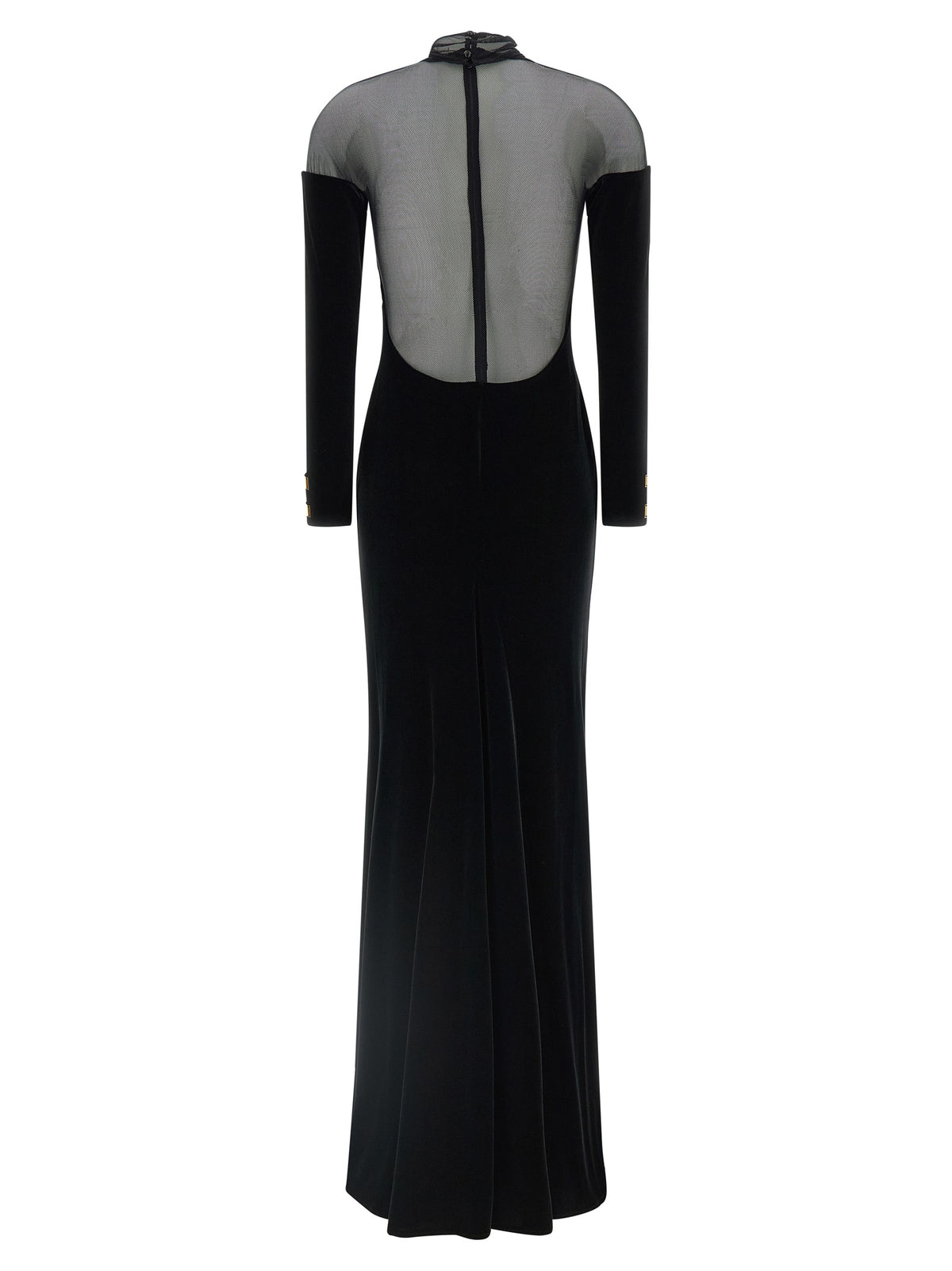 Elisabetta Franchi Black Polyester Long Women's Dress