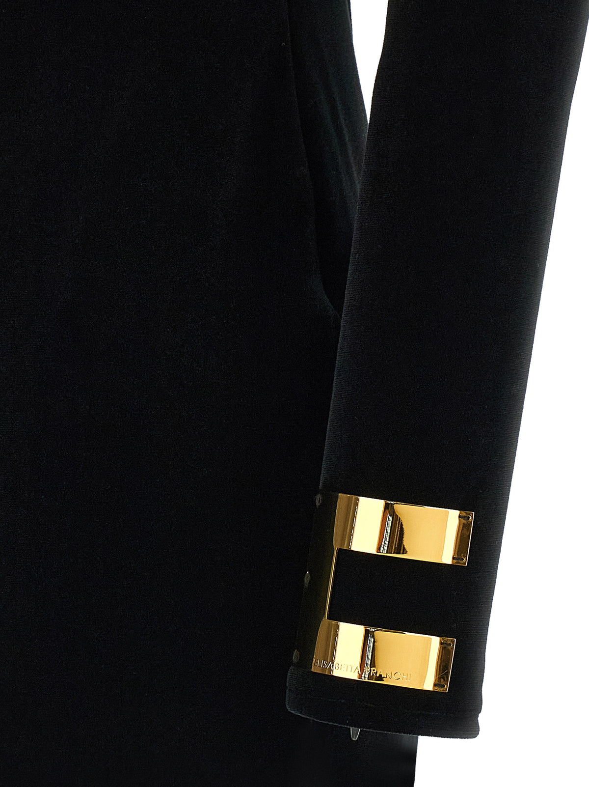 Elisabetta Franchi Black Polyester Long Women's Dress