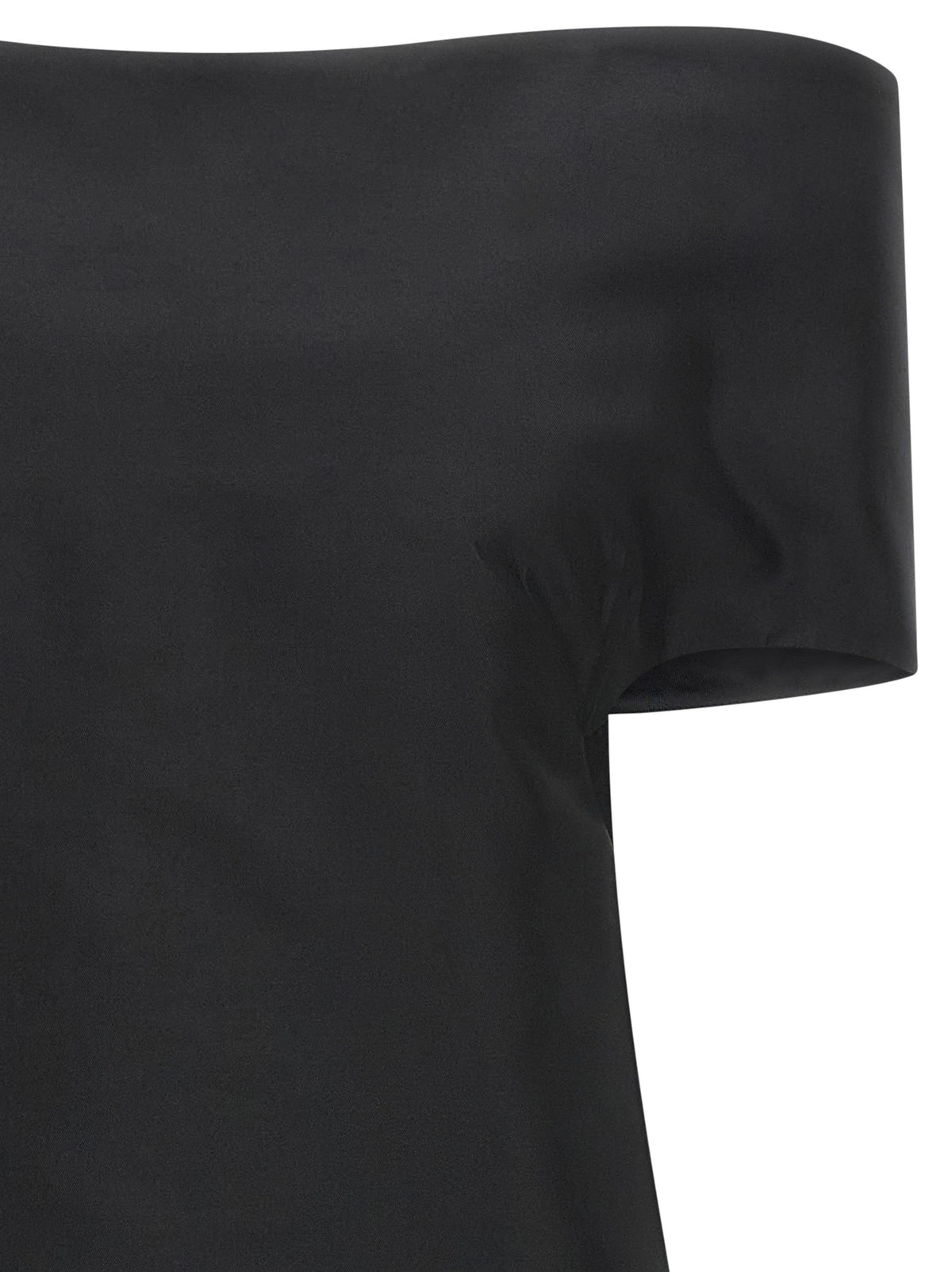 Jil Sander Black Silk Midi Women's Dress