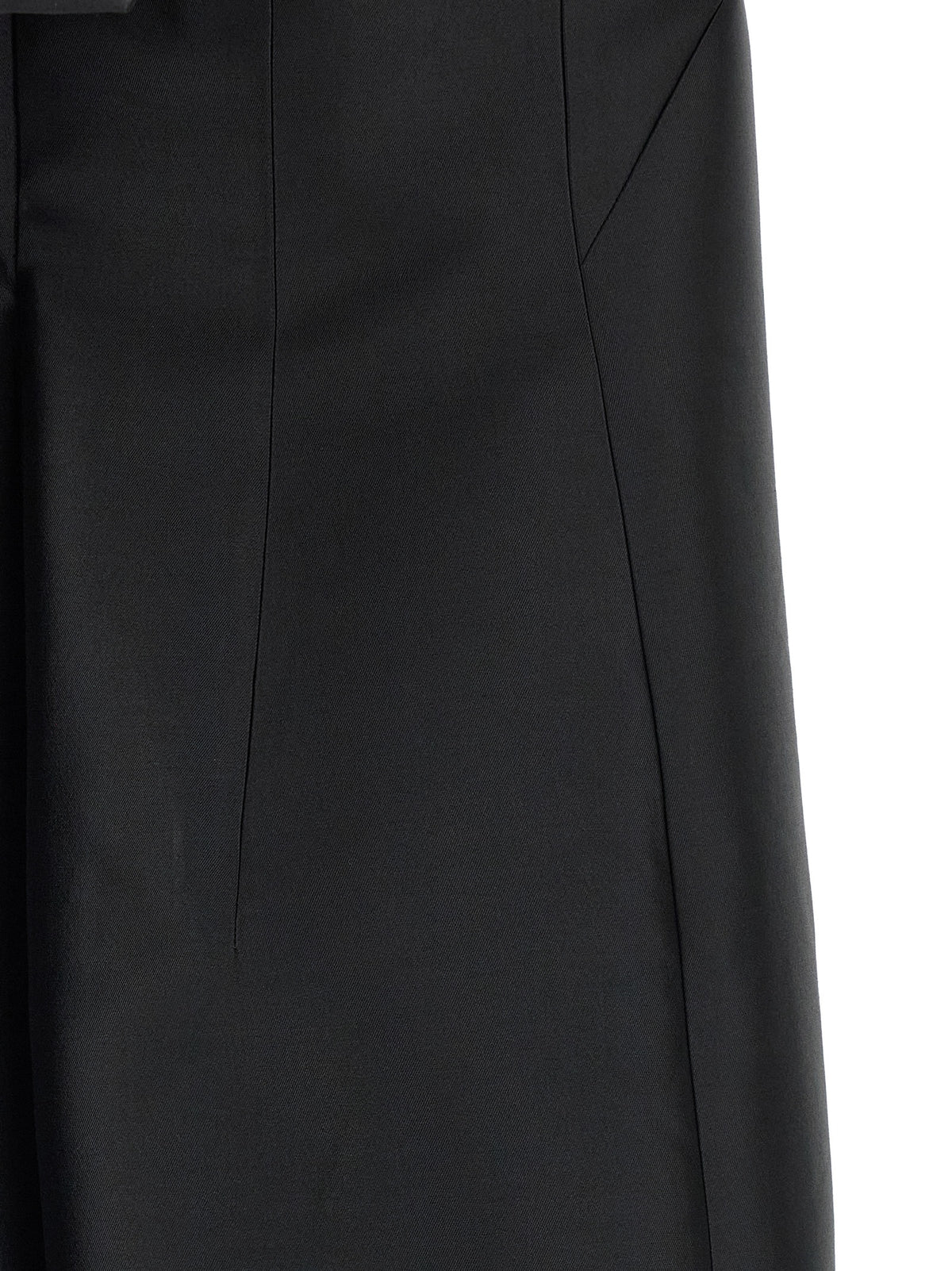 Jil Sander Black Silk Midi Women's Dress