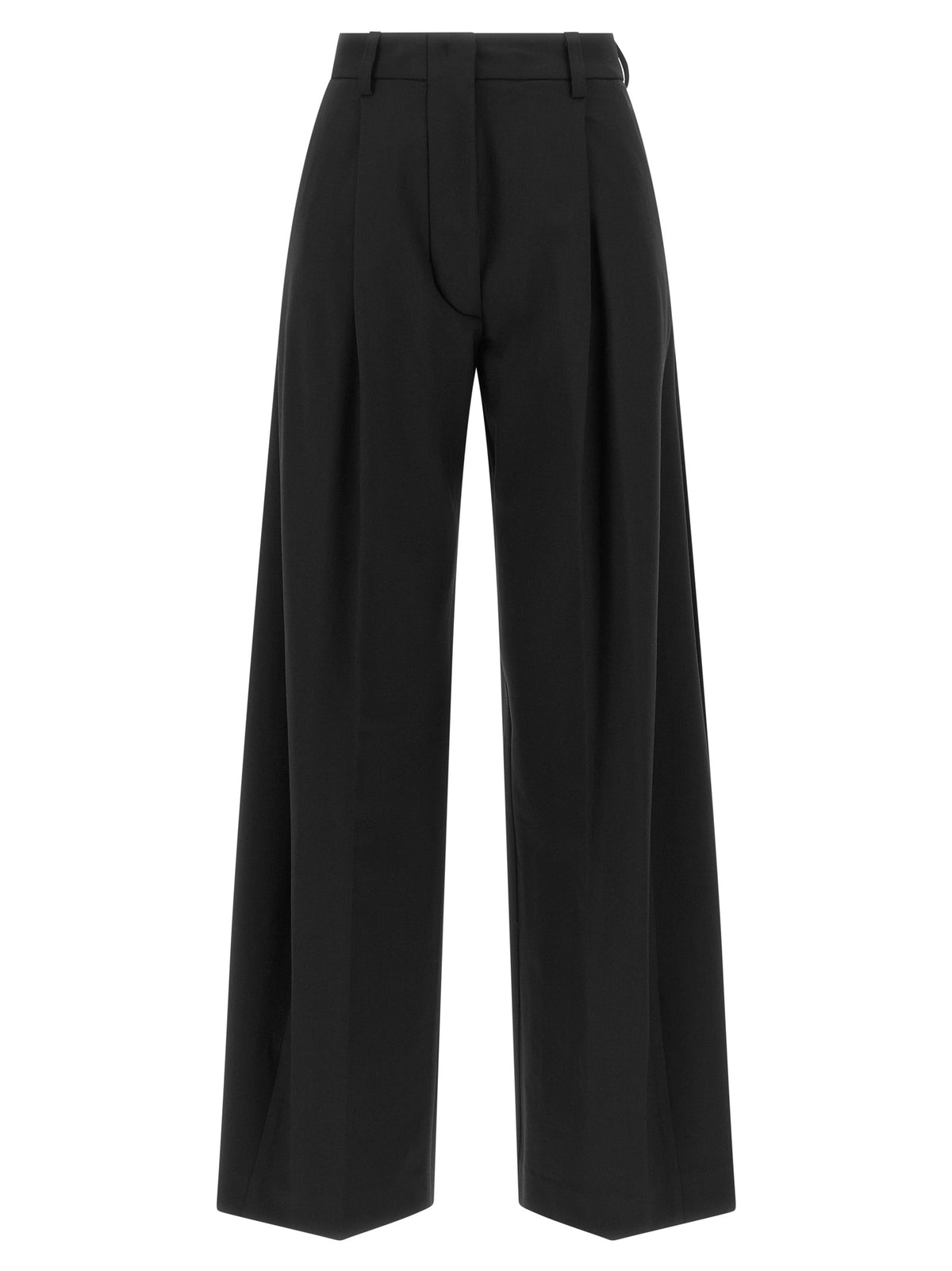 THELATEST Black Polyester Dress Women's Pants