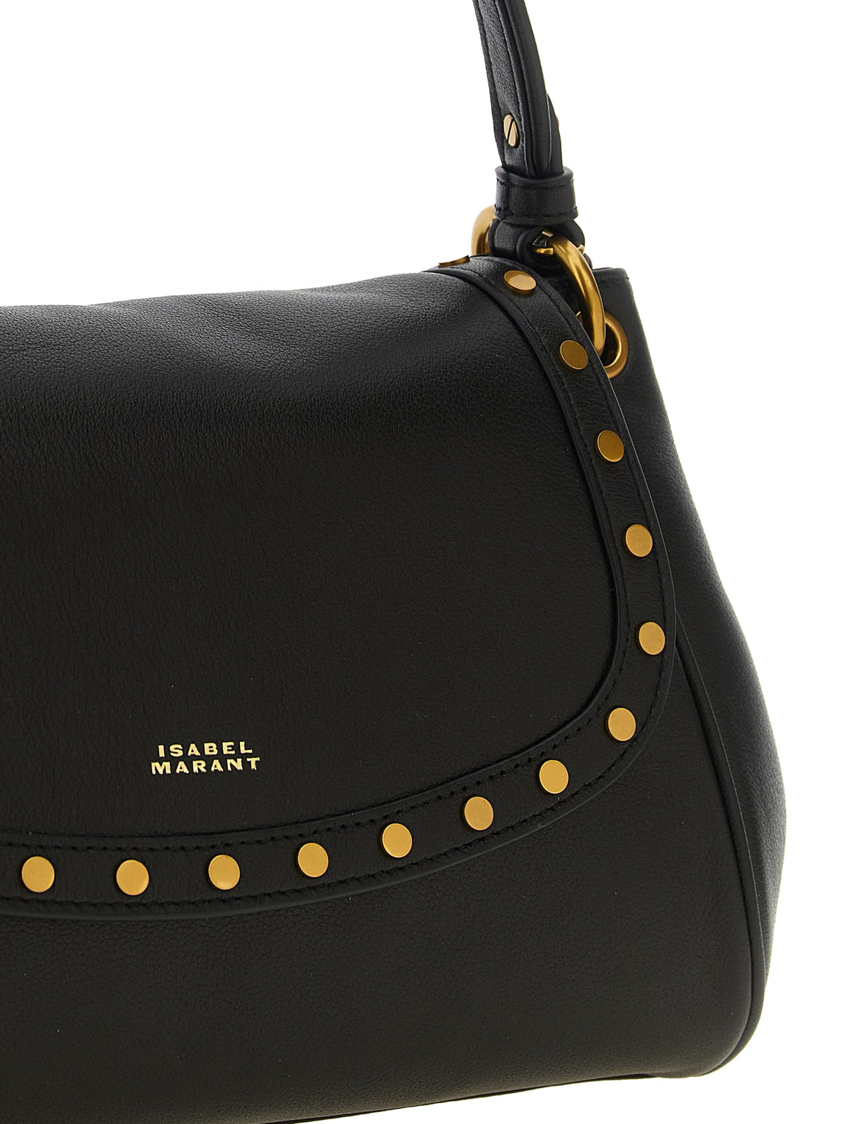 Isabel Marant Black Lamb Leather Shoulder Women's Bag