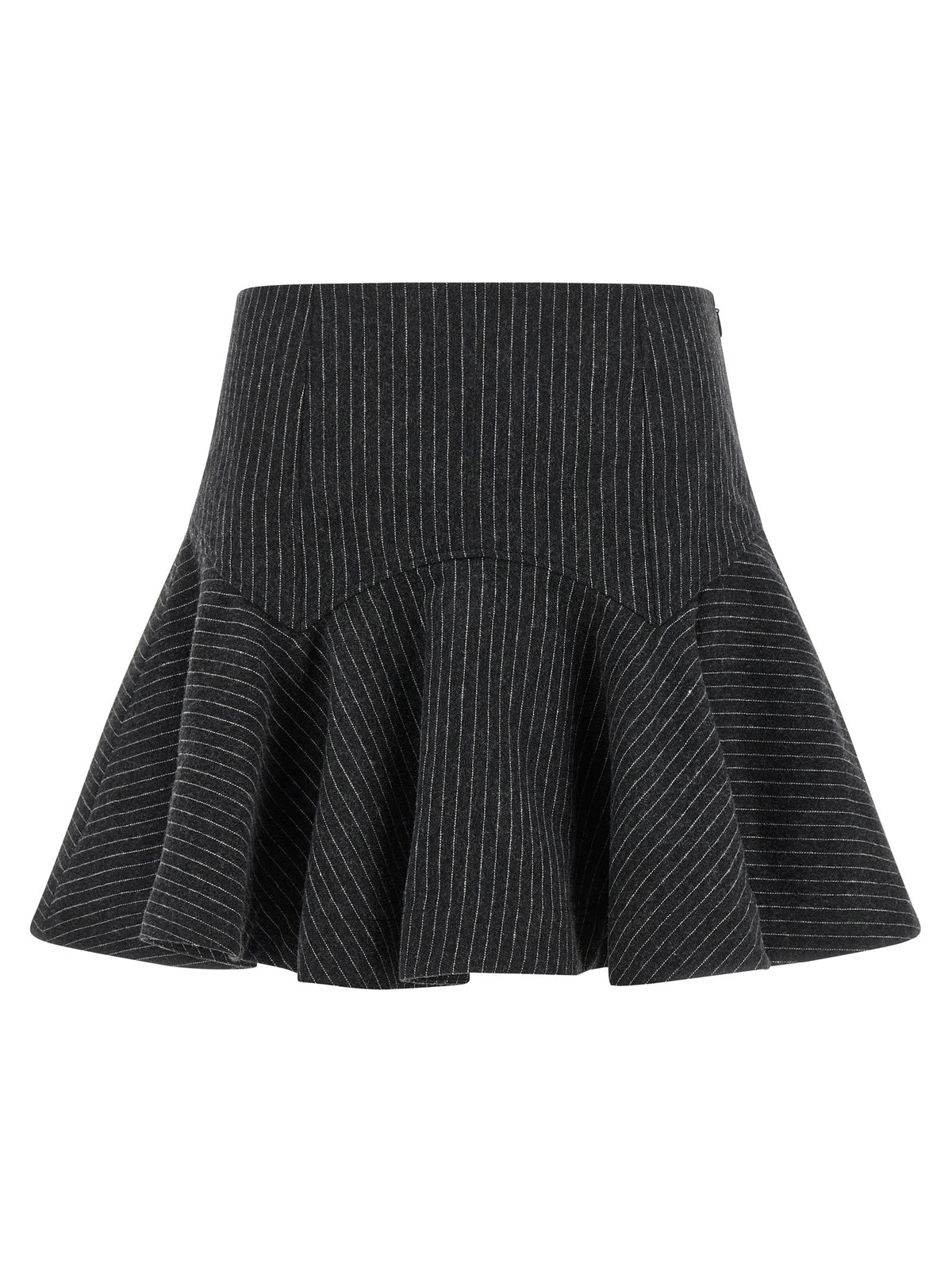 Ganni Gray Polyester Long Women's Skirt