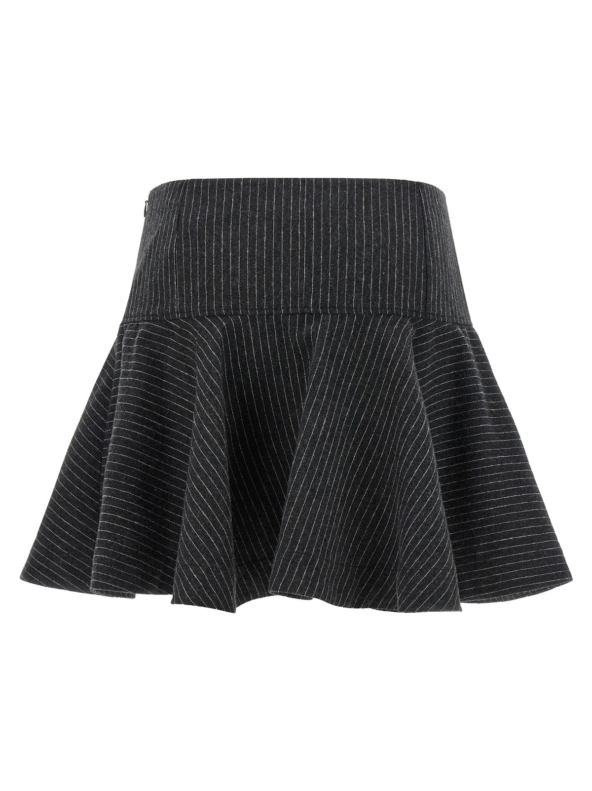 Ganni Gray Polyester Long Women's Skirt
