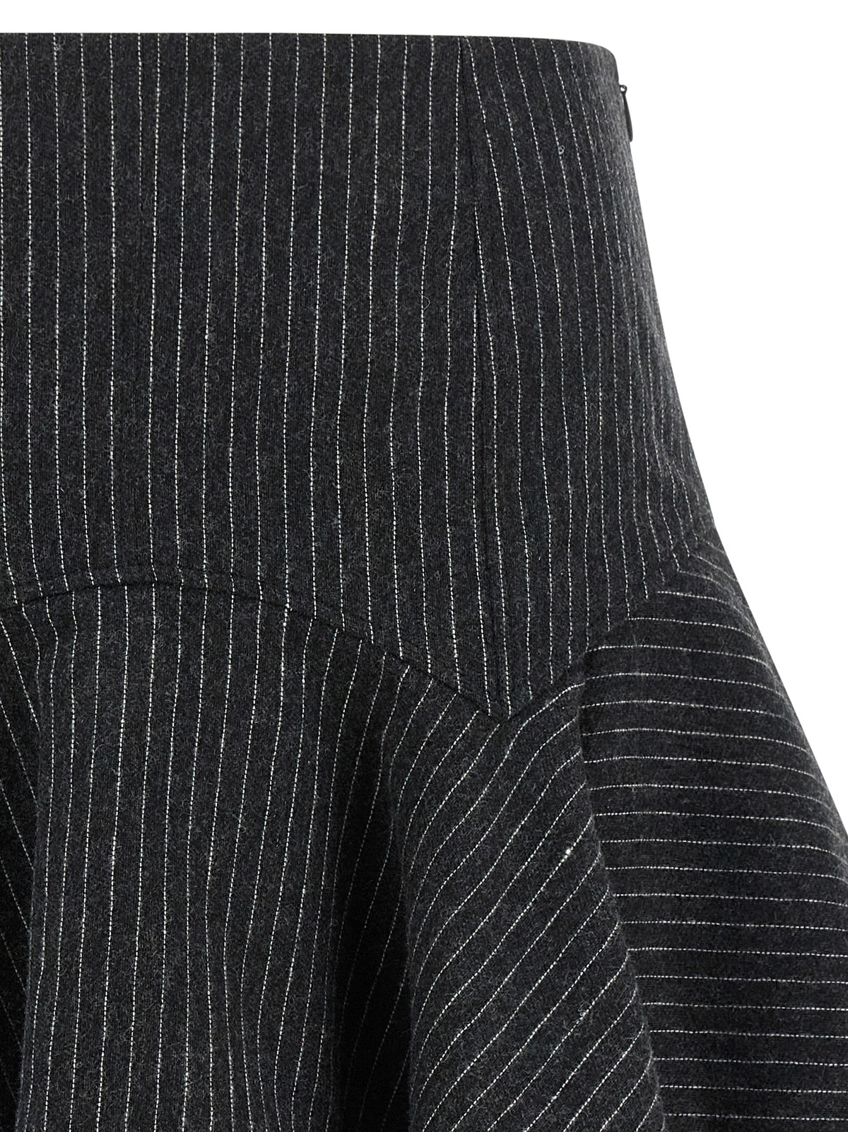 Ganni Gray Polyester Long Women's Skirt
