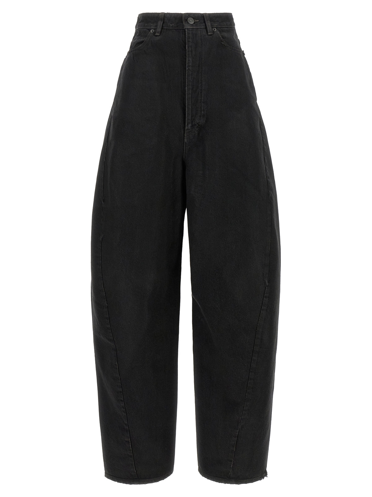 Balenciaga Black Cotton High-Waisted Women's Jean
