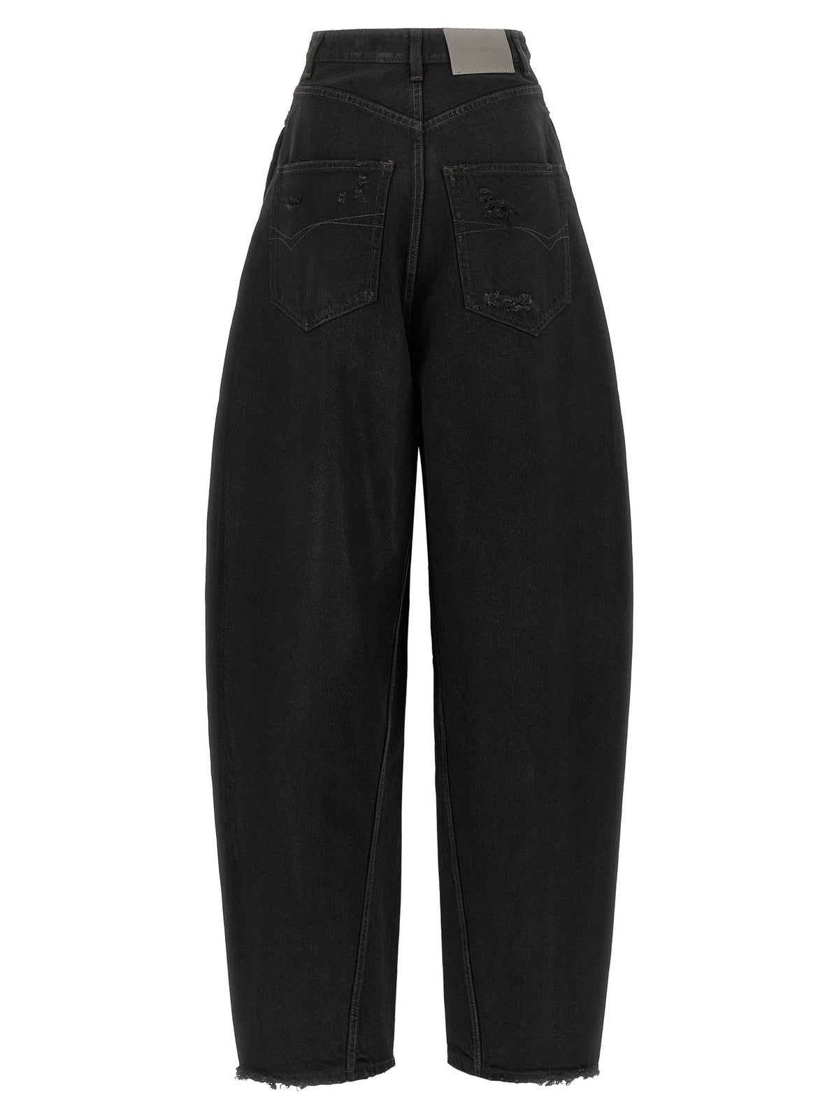 Balenciaga Black Cotton High-Waisted Women's Jean