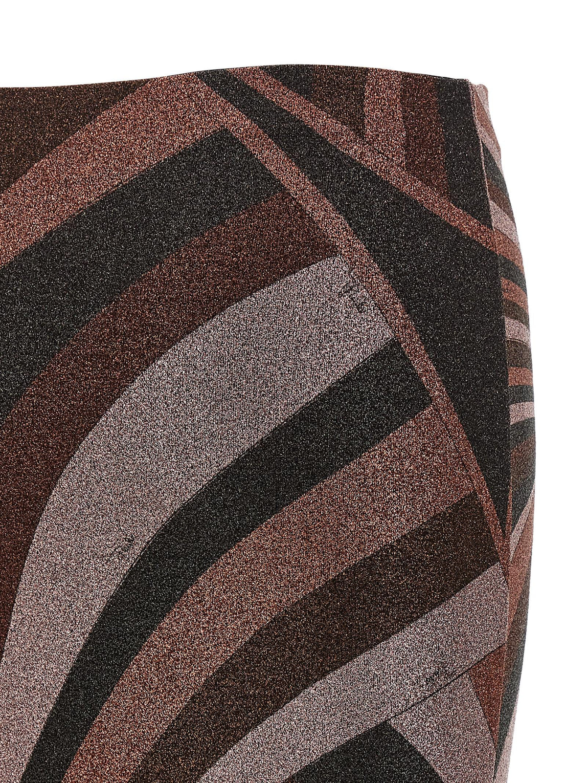 Emilio Pucci Bordeaux Polyamide Midi Women's Skirt
