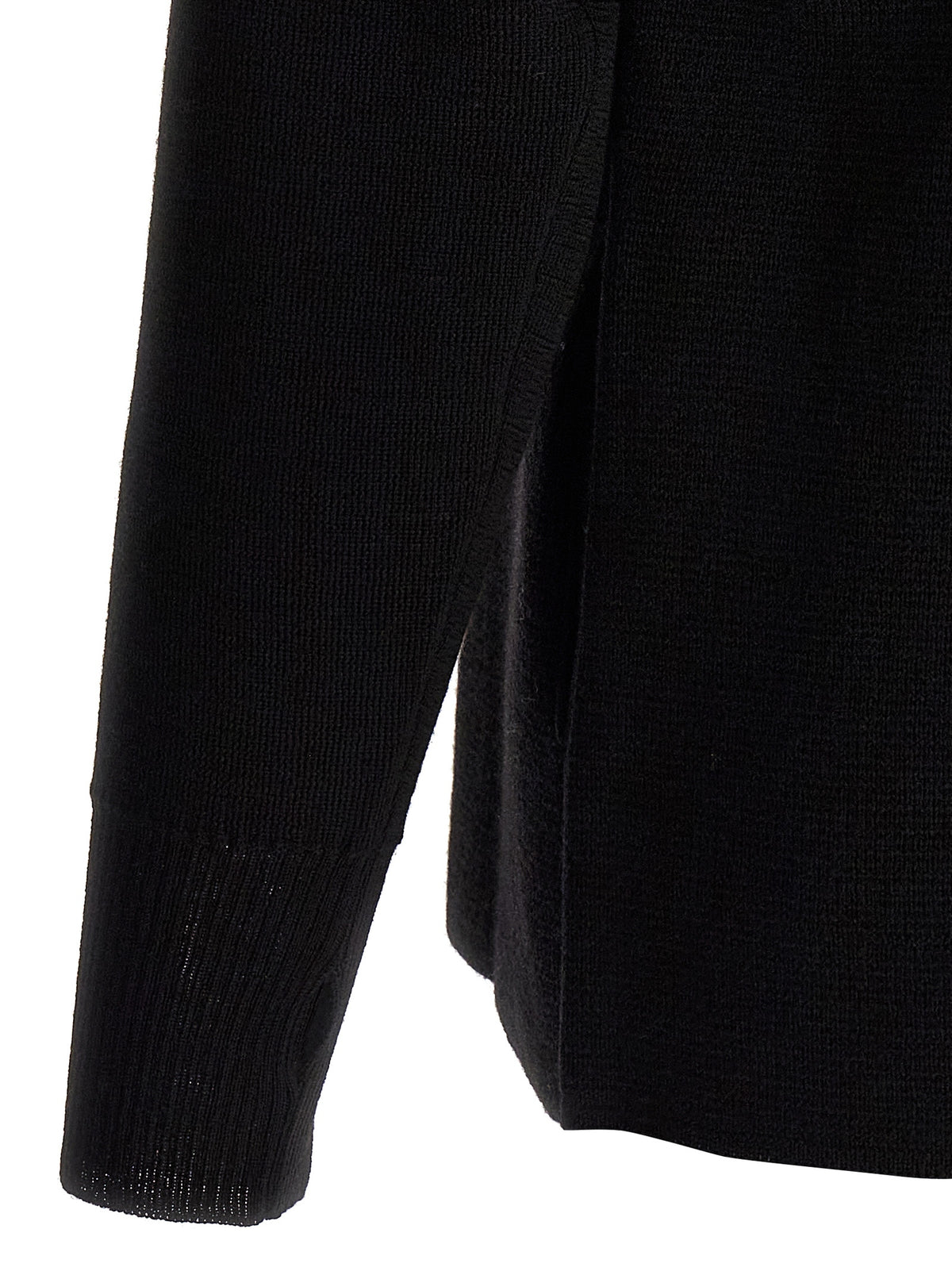 MA'RY'YA Black Virgin Wool Men's Cardigan