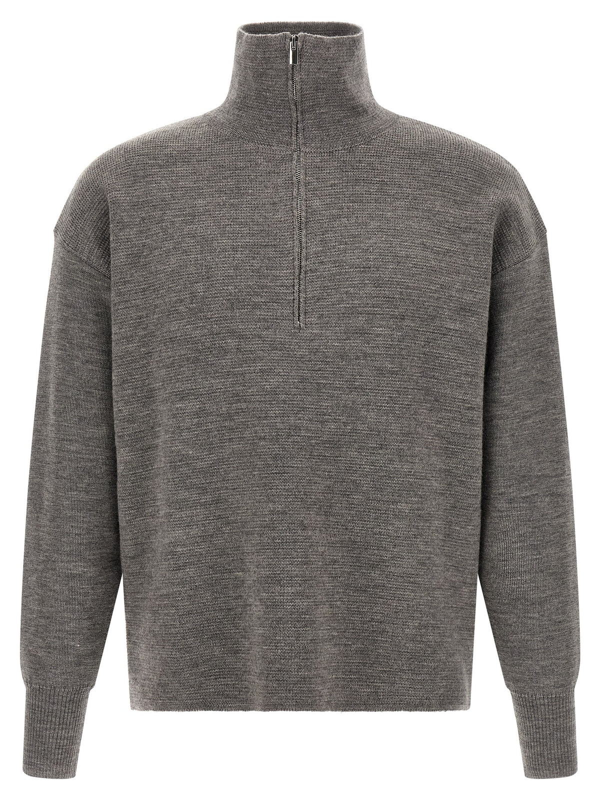MA'RY'YA Gray Virgin Wool Men's Cardigan